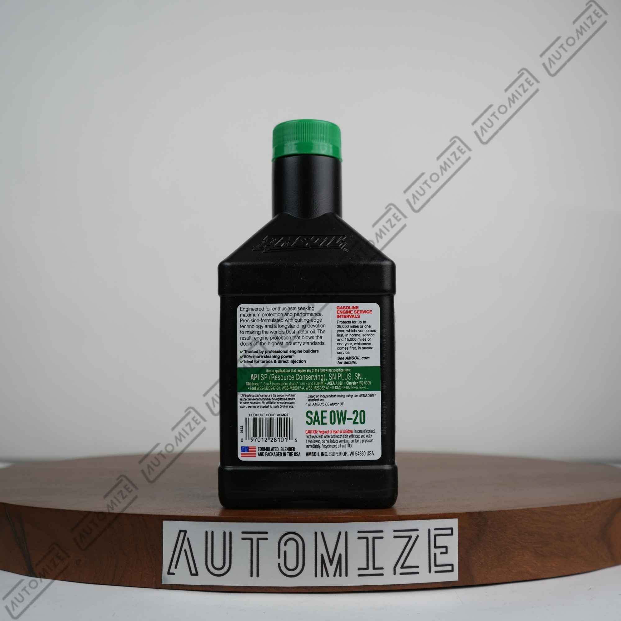 Amsoil 100% Synthetic Motor Oil SAE 0W-20 Signature Series