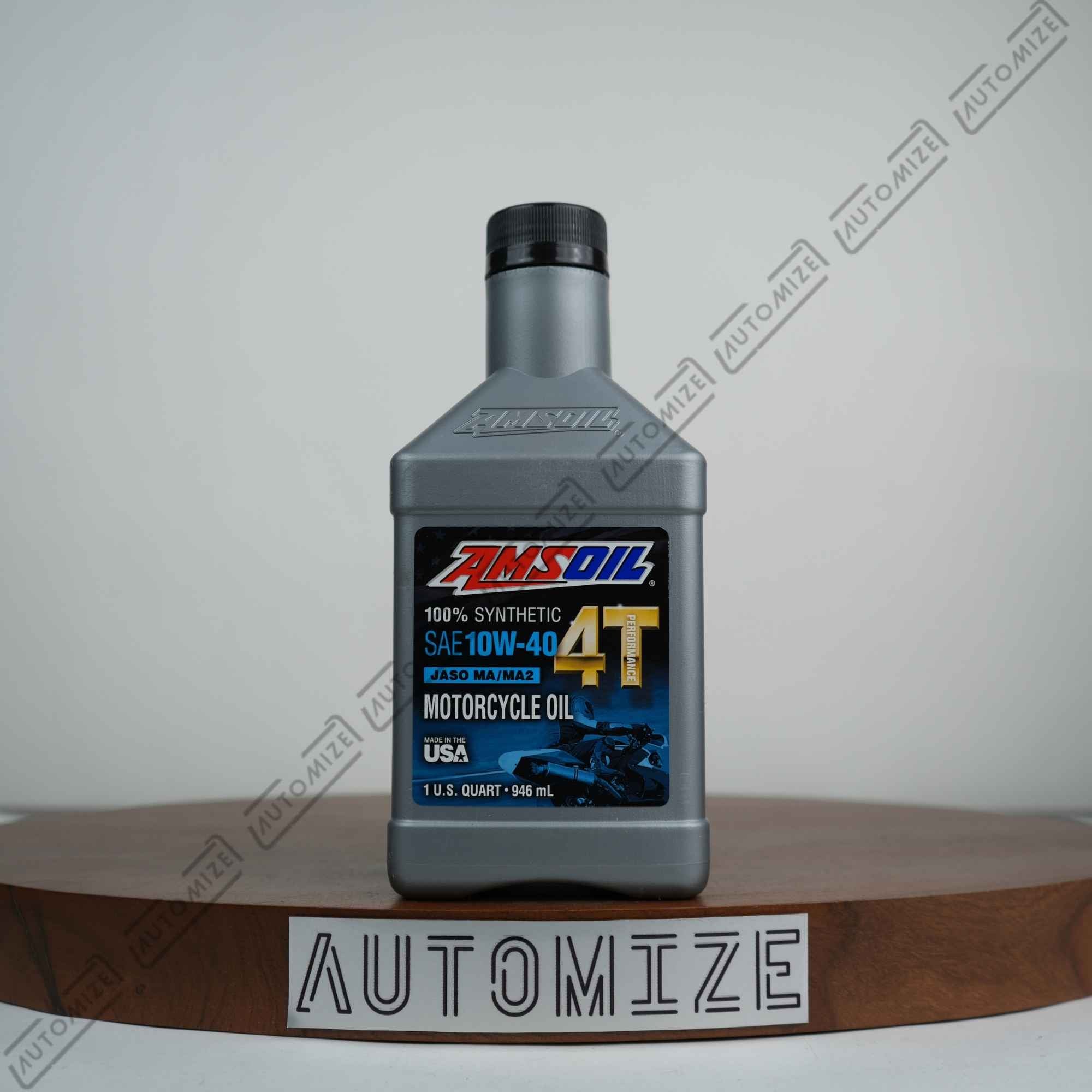 Amsoil 100% Synthetic SAE 10W-40 4T Performance Motorcycle Oil (946ml)