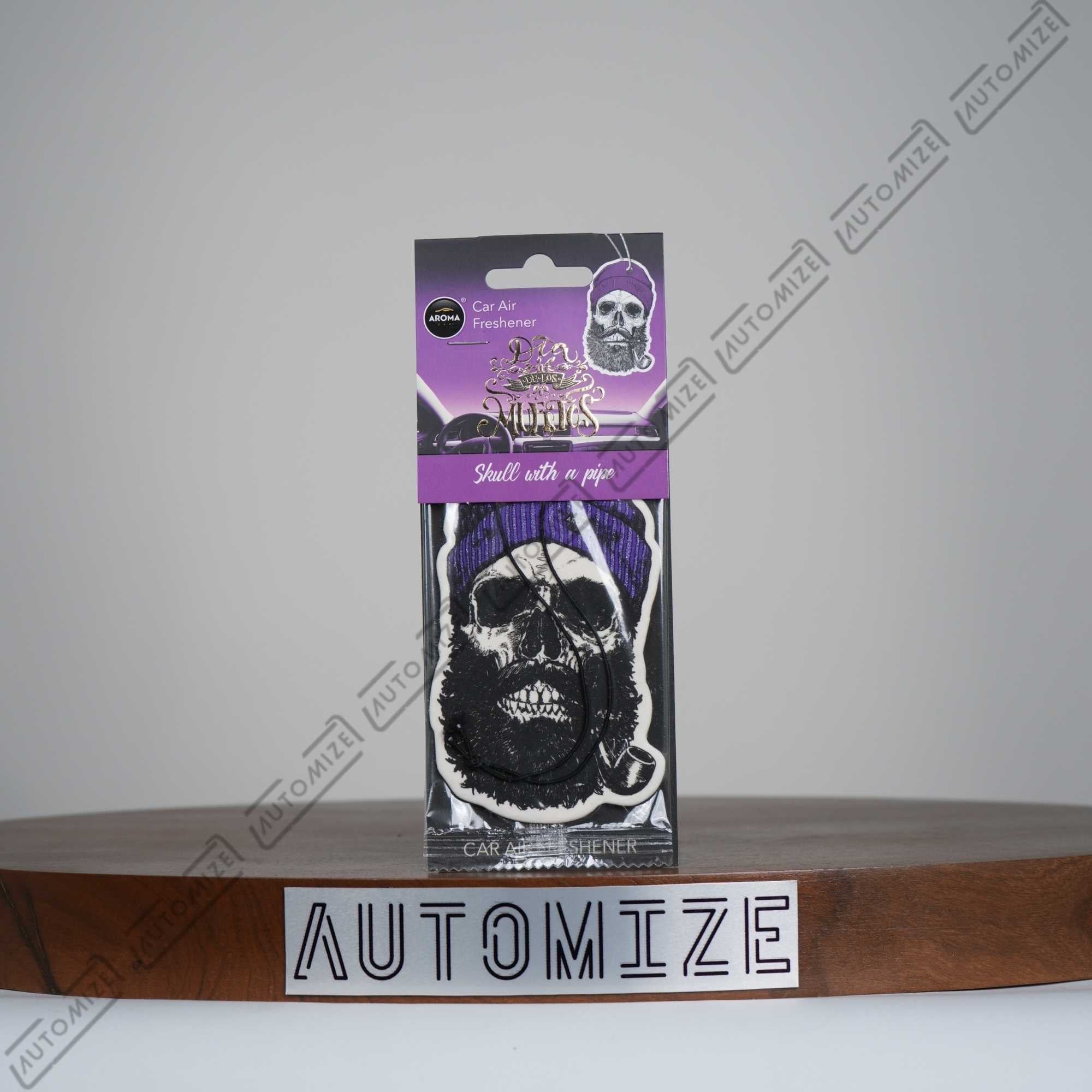 Aroma Car Air Freshener Day of The Dead - Skull With a Pipe