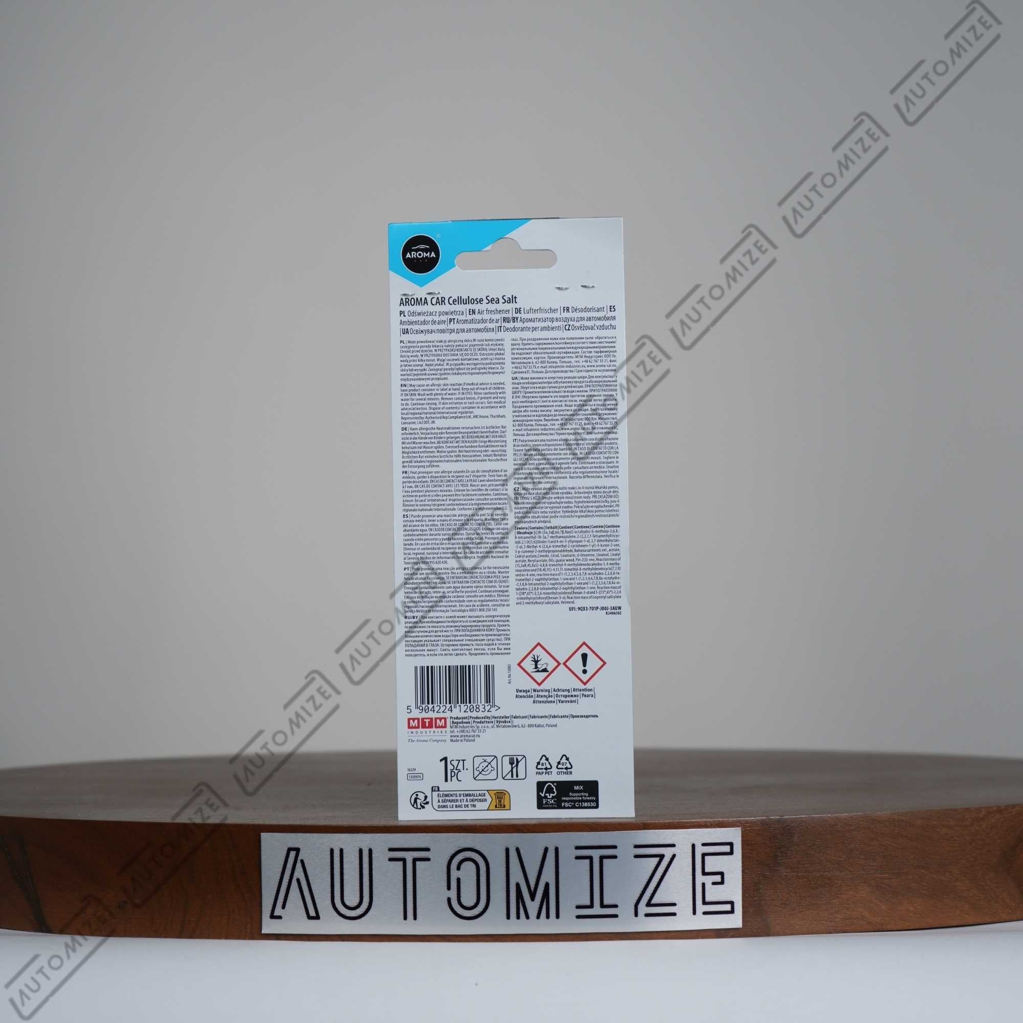 Aroma Car Air Freshener Geo - Sea Salt