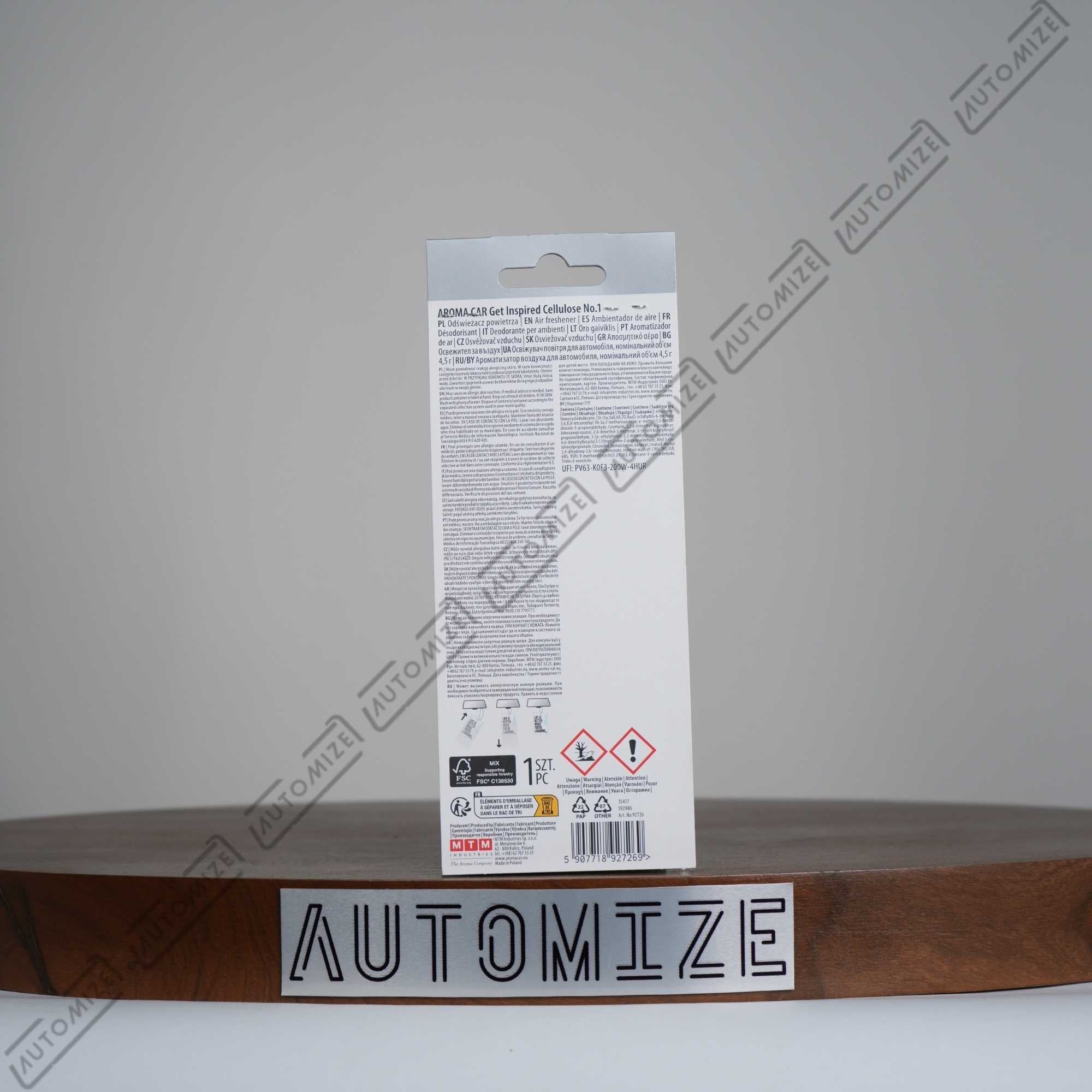 Aroma Car Air Freshener Get Inspired - Woody Aquatic