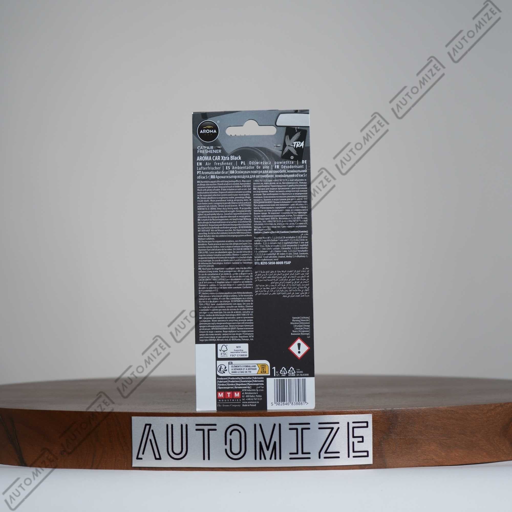 Aroma Car Air Freshener Xtra - Black