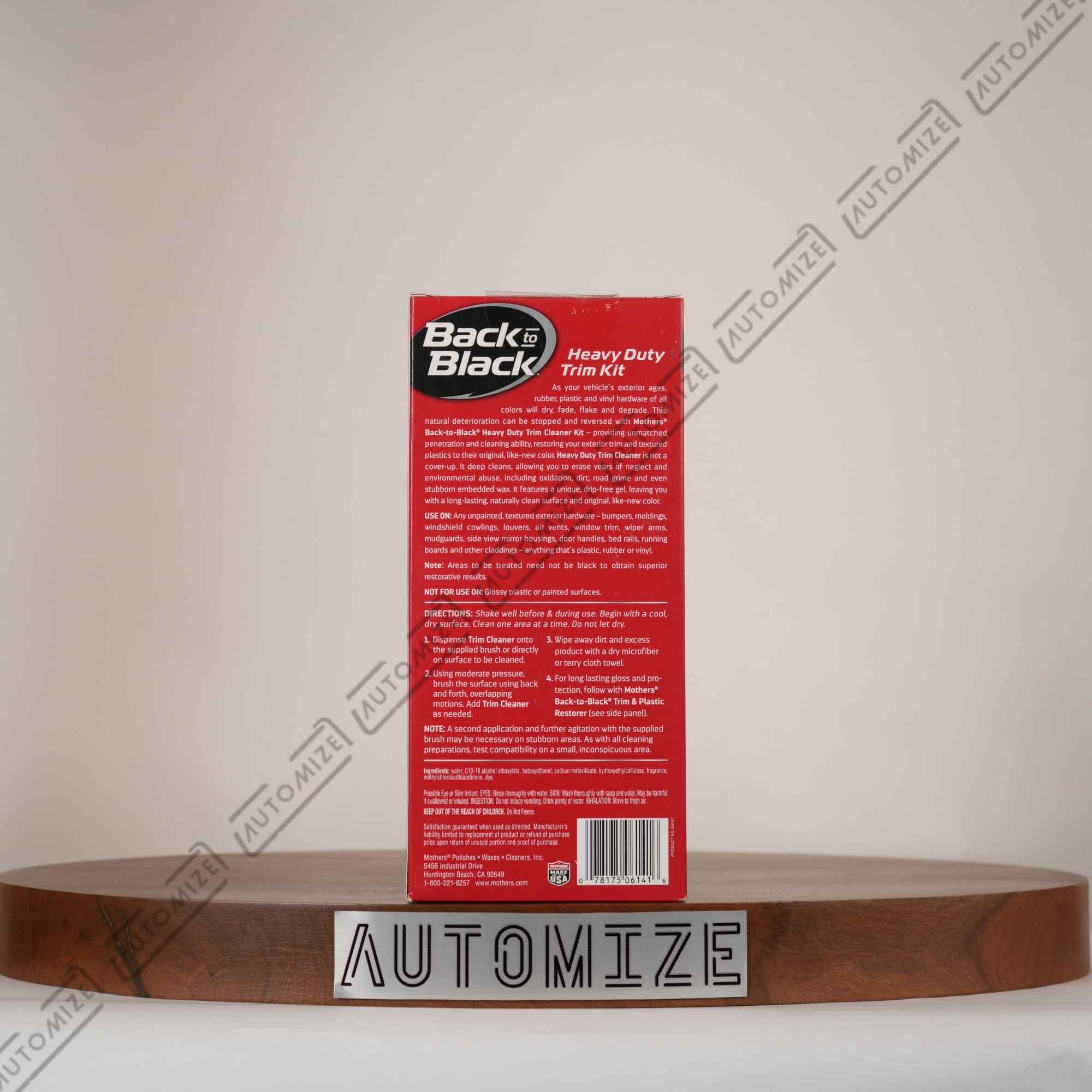 Mothers Back to Black Heavy Duty Trim Kit