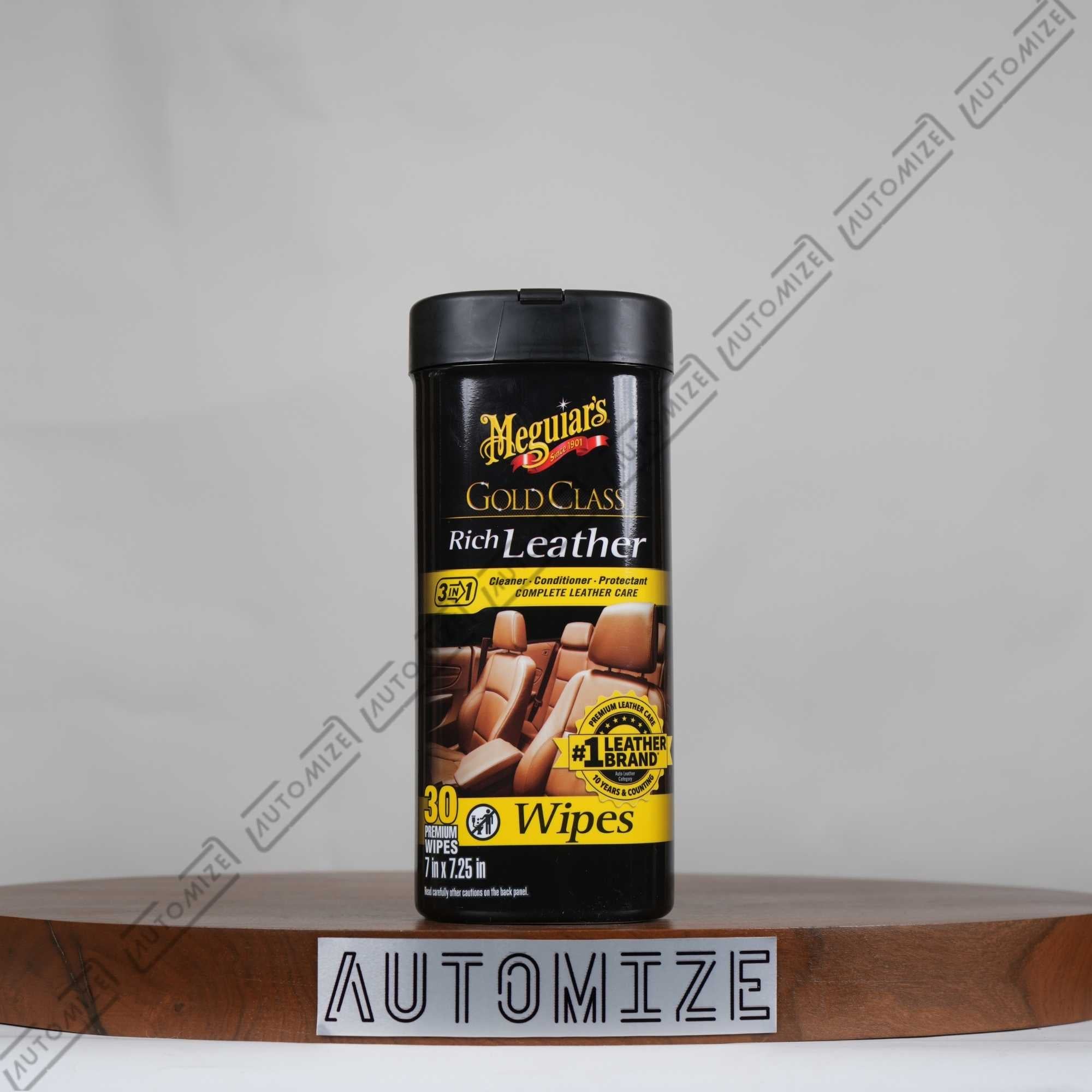 Meguiar's Gold Class Rich Leather 3-in-1 Wipes (30 pcs)