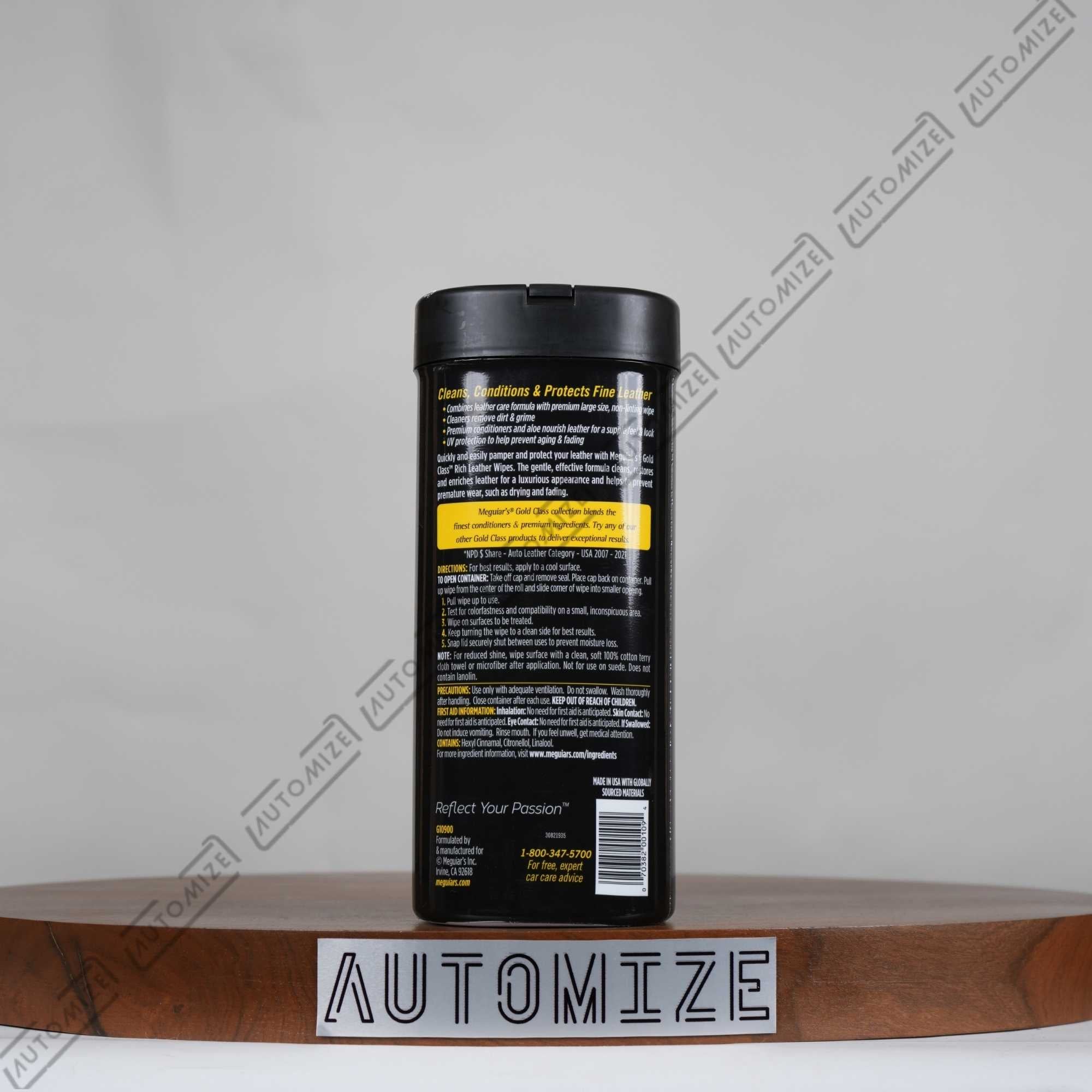 Meguiar's Gold Class Rich Leather 3-in-1 Wipes (30 pcs)