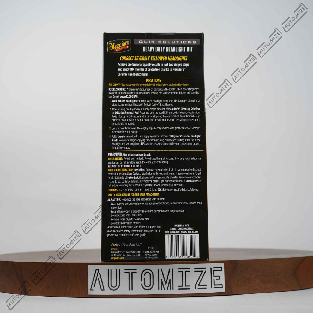 Meguiar's Quik Solutions Heavy Duty Headlight Kit