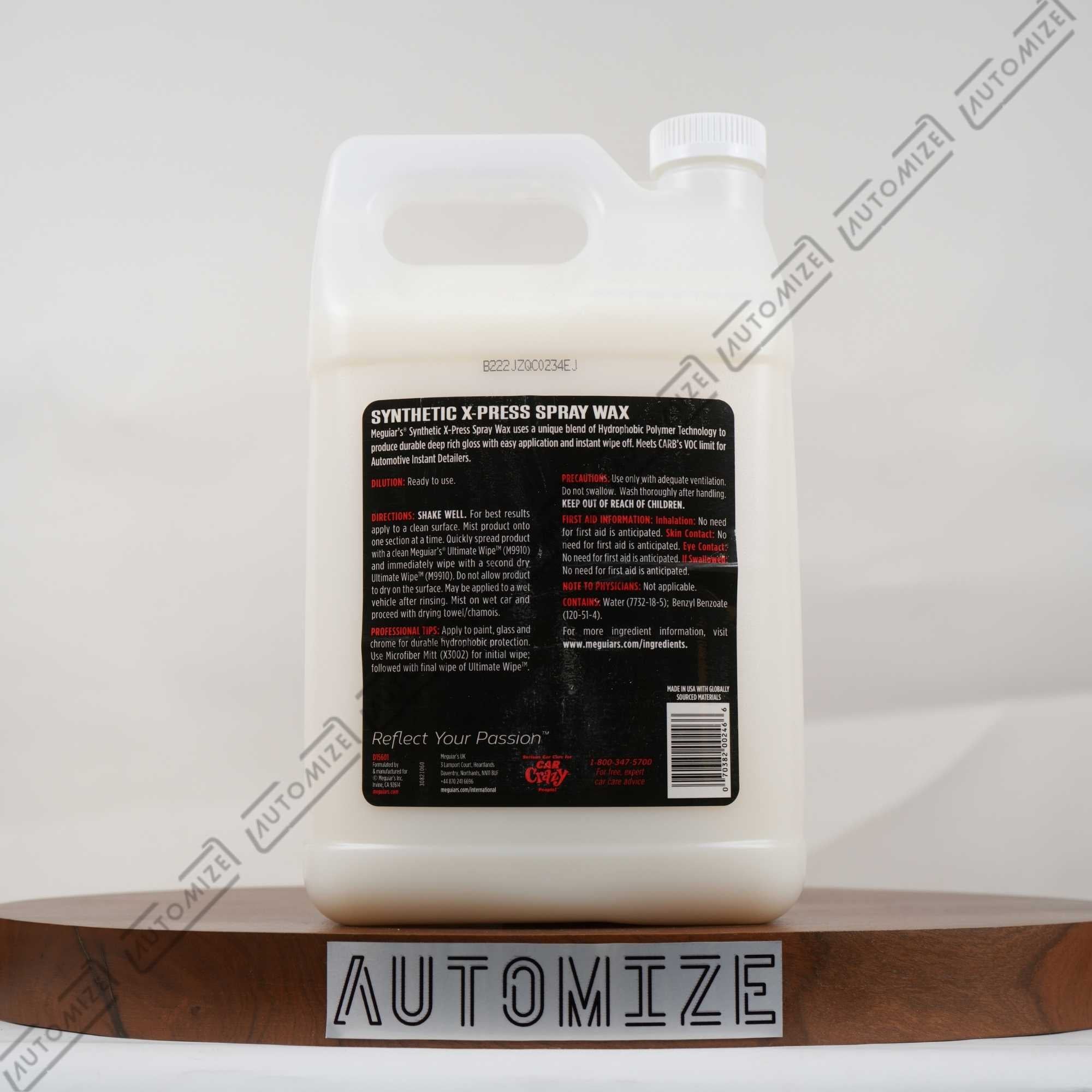 Meguiar's Detailer Synthetic X-Press Spray Wax D156 (3.79l)