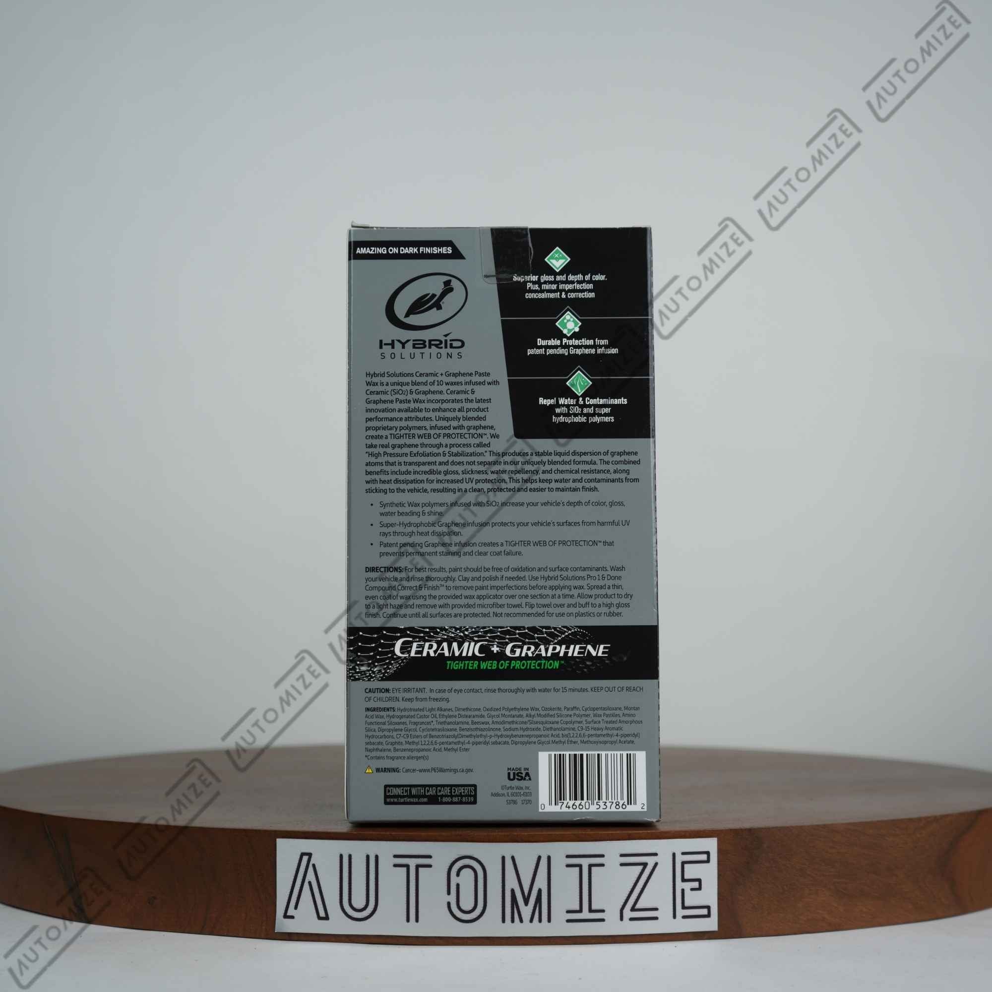 Turtle Wax Hybrid Solutions Ceramic+Graphene Paste Wax Kit
