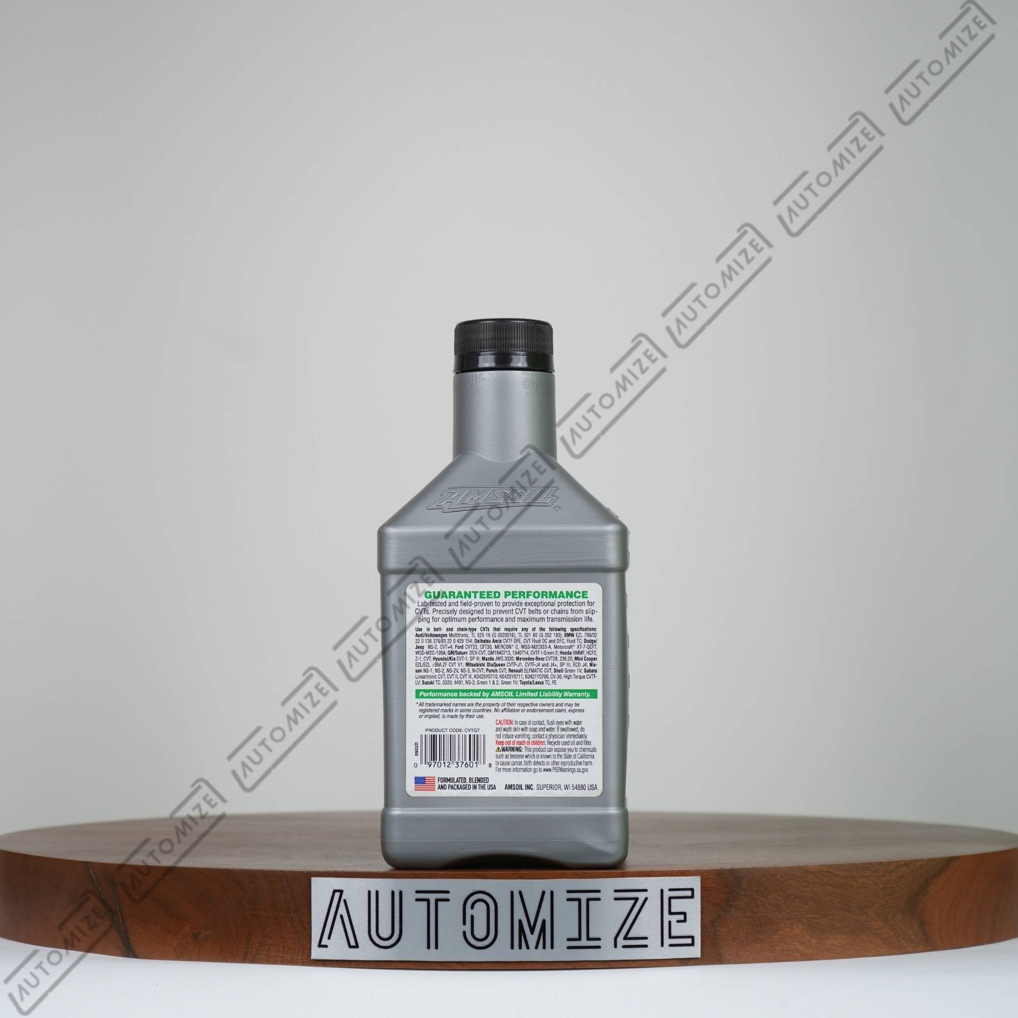 Amsoil 100% Synthetic CVT Fluid (946ml) - Automize