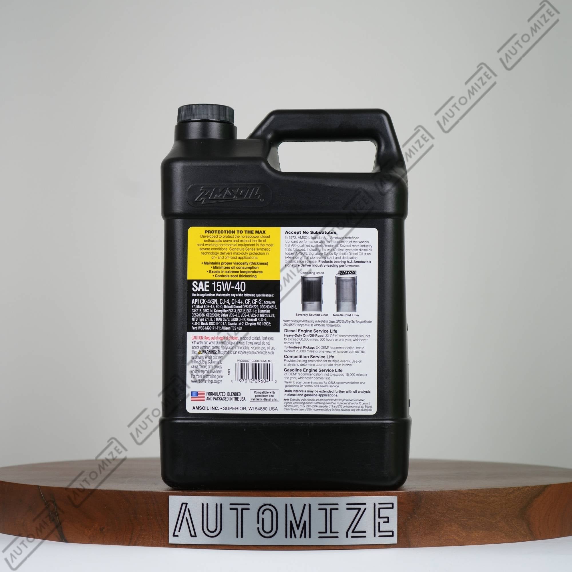 Amsoil 100% Synthetic Diesel Oil Max Duty Protection SAE 15W - 40 Signature Series (3.78l) | Automize.pk