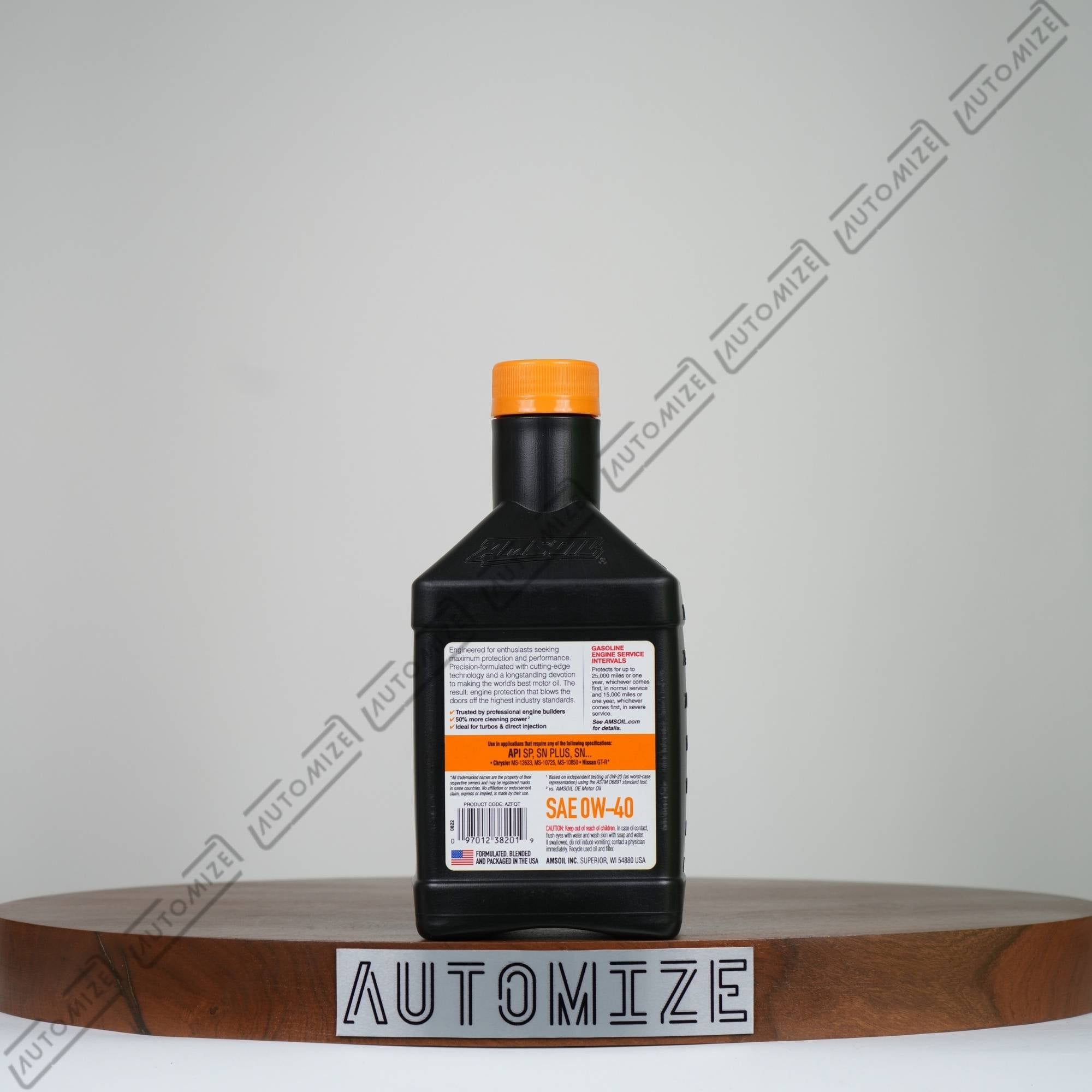 Amsoil 100% Synthetic Motor Oil Signature Series SAE 0W - 40 (946ml) - Automize