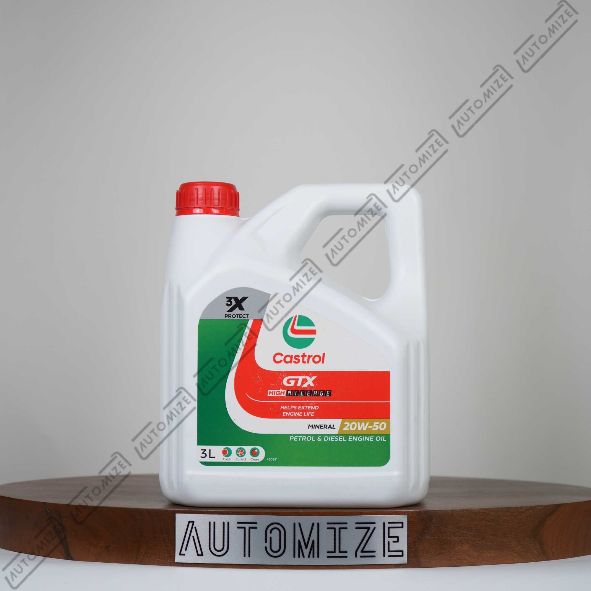 Castrol GTX High Mileage 20W - 50 for Petrol & Diesel Engines (3l) - Automize