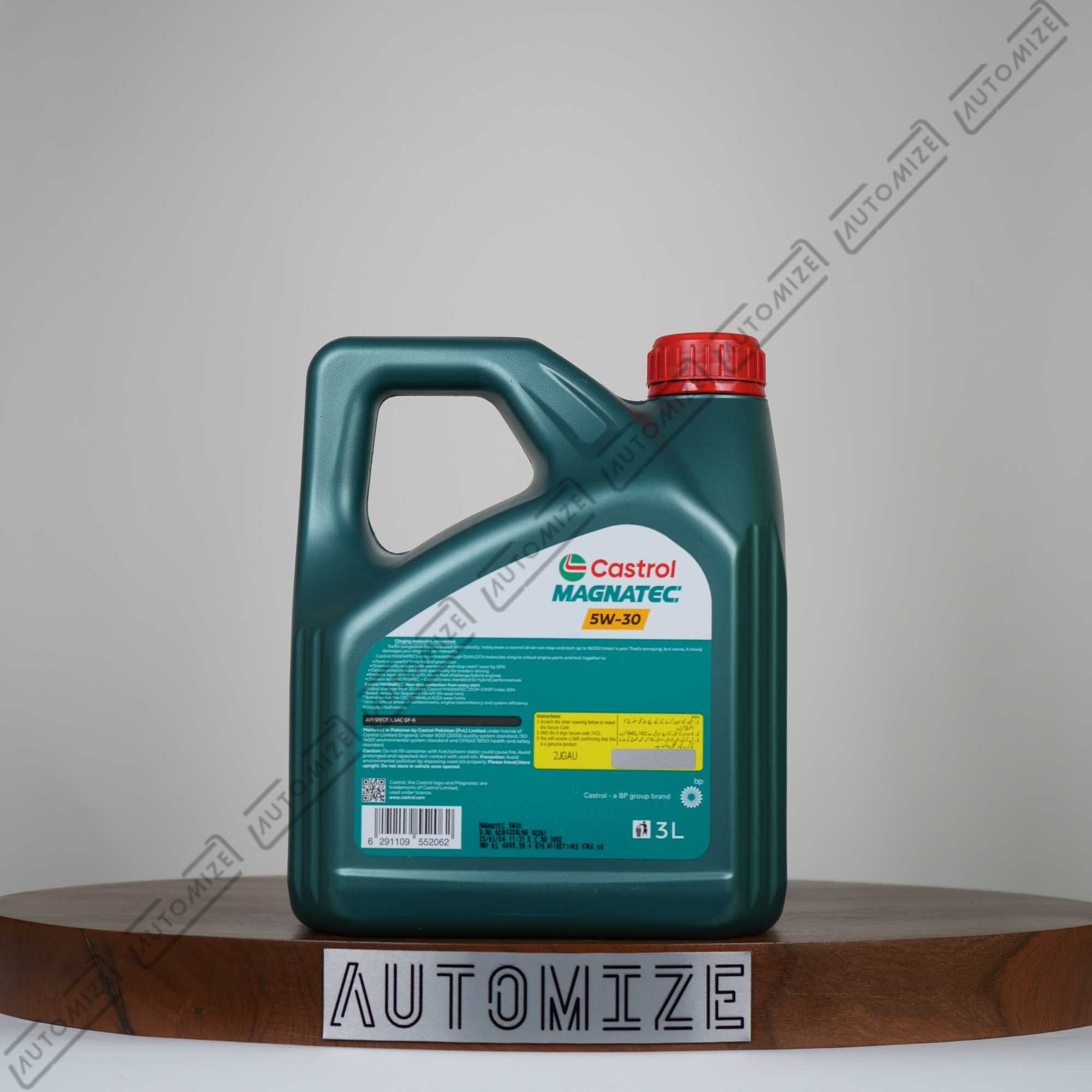 Castrol Magnatec 5W - 30 Synthetic for Petrol, Diesel & Hybrid Engines (3l) - Automize