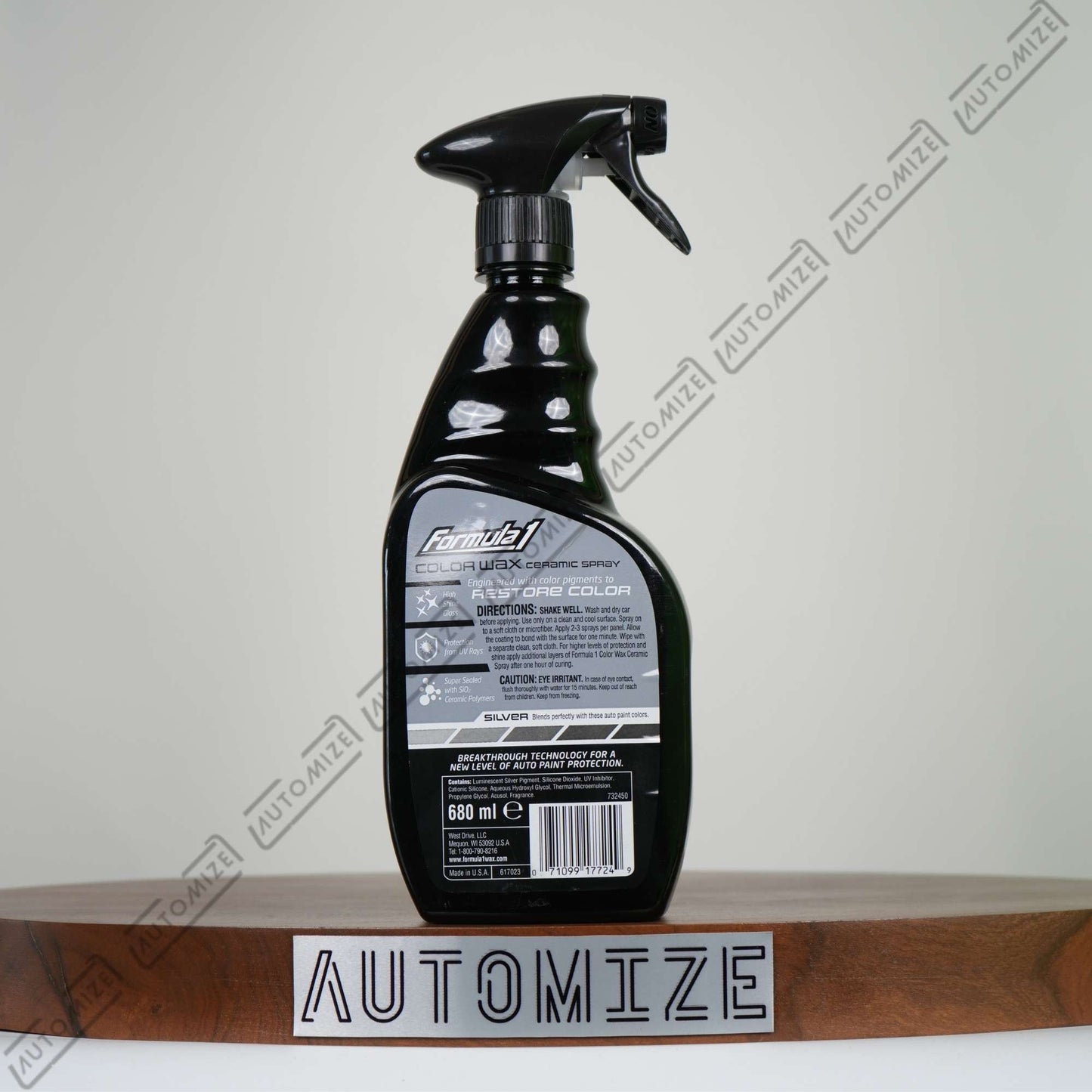 Formula1 Colour Wax Ceramic Spray SiO2 Technology - Silver Spectrum (680ml) - Automize