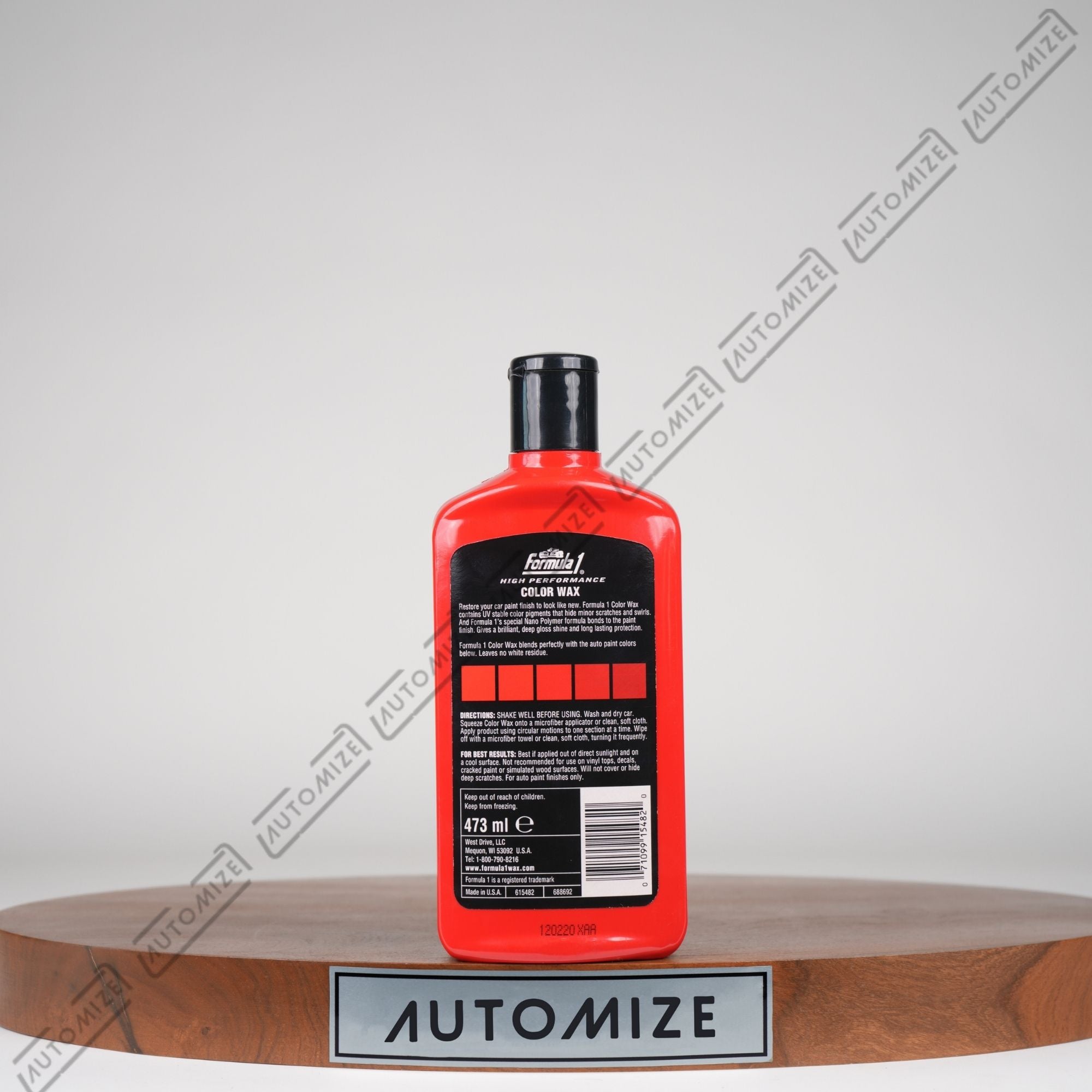 Formula1 High Performance Color Wax Nano Polymer Formula - Red (473ml) - Automize