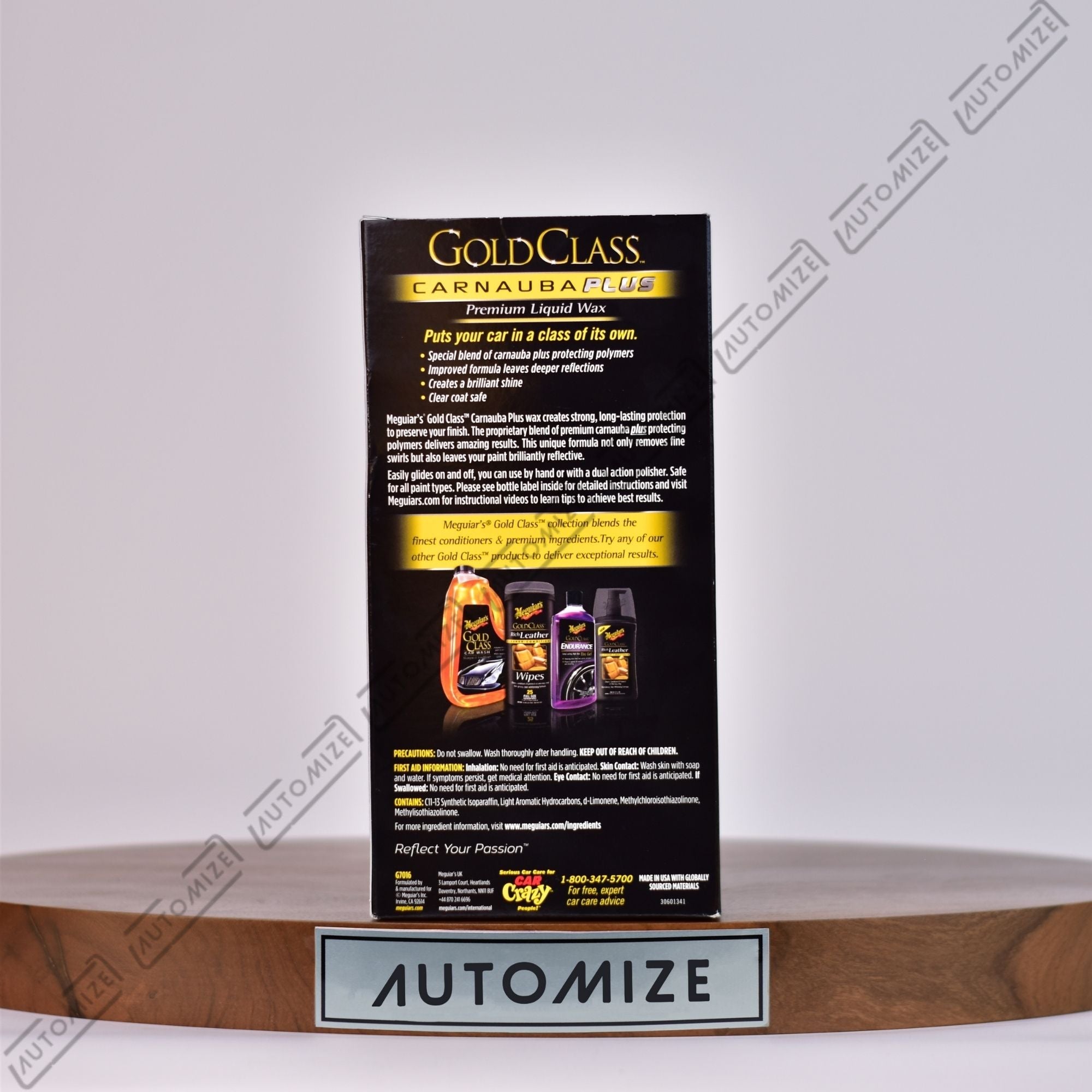 Order Online Meguiar's Gold Class Carnauba Plus - Premium Liquid Wax with Applicator (473ml) - Automize