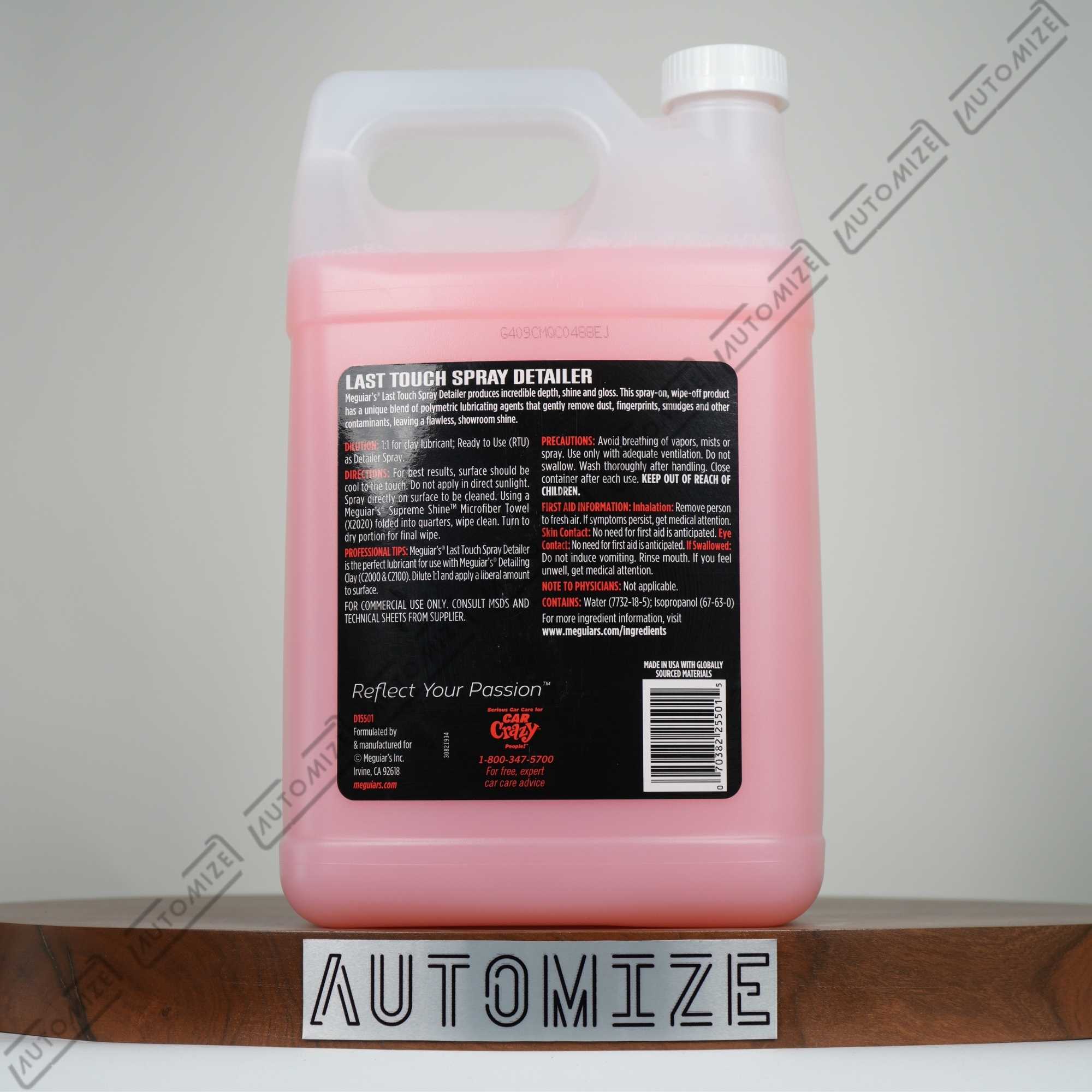 Order Online Meguiar's Last Touch Spray Detailer Professional D155 (3.79l) - Automize