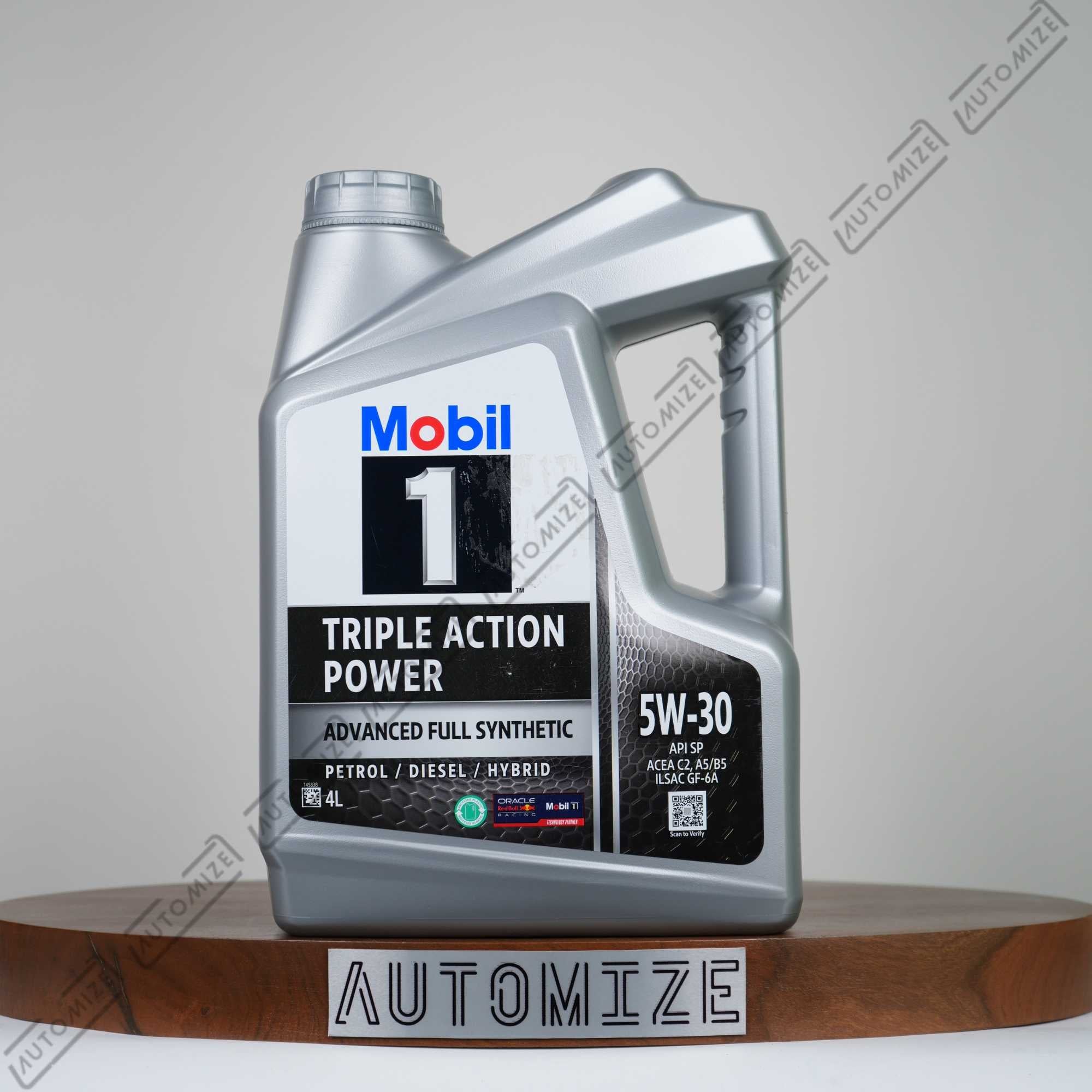 Mobil1 Triple Action Power Advanced Fully Synthetic for Petrol Diesel and Hybrid SAE 5W - 30 (4l) - Automize
