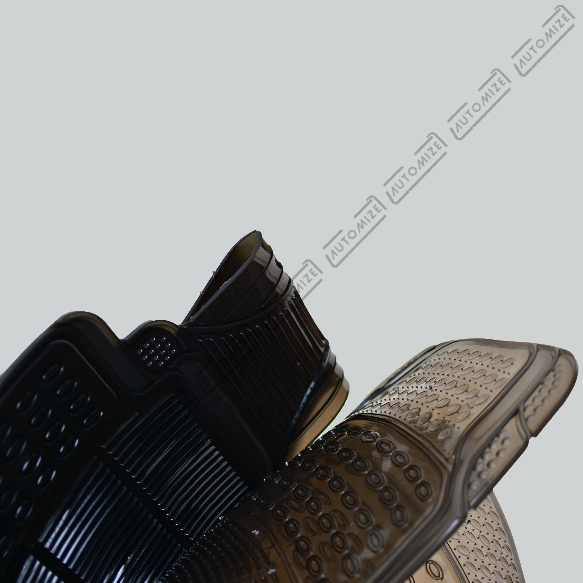 Universal Rubber Car Floor Mats - Black - Automize