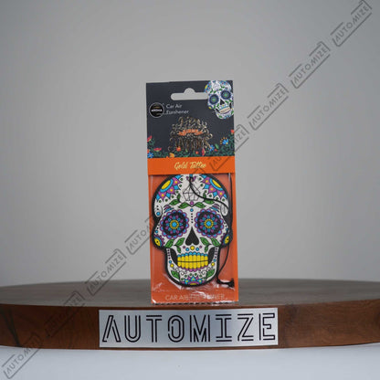 Aroma Car Air Freshener Day of The Dead - Gold Tattoo