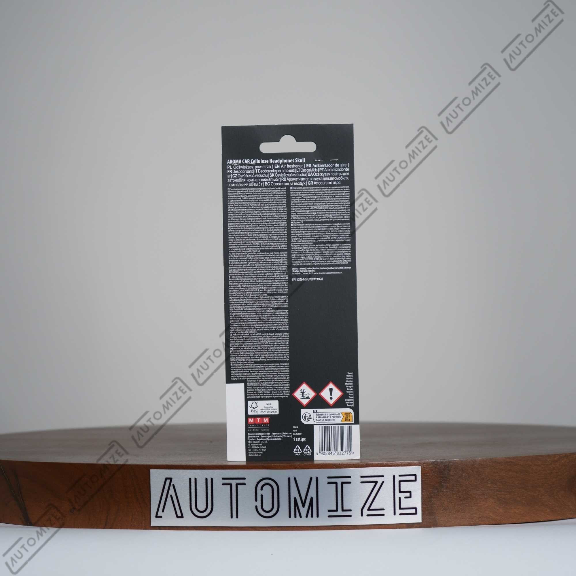 Aroma Car Air Freshener Day of The Dead - Headphones Skull