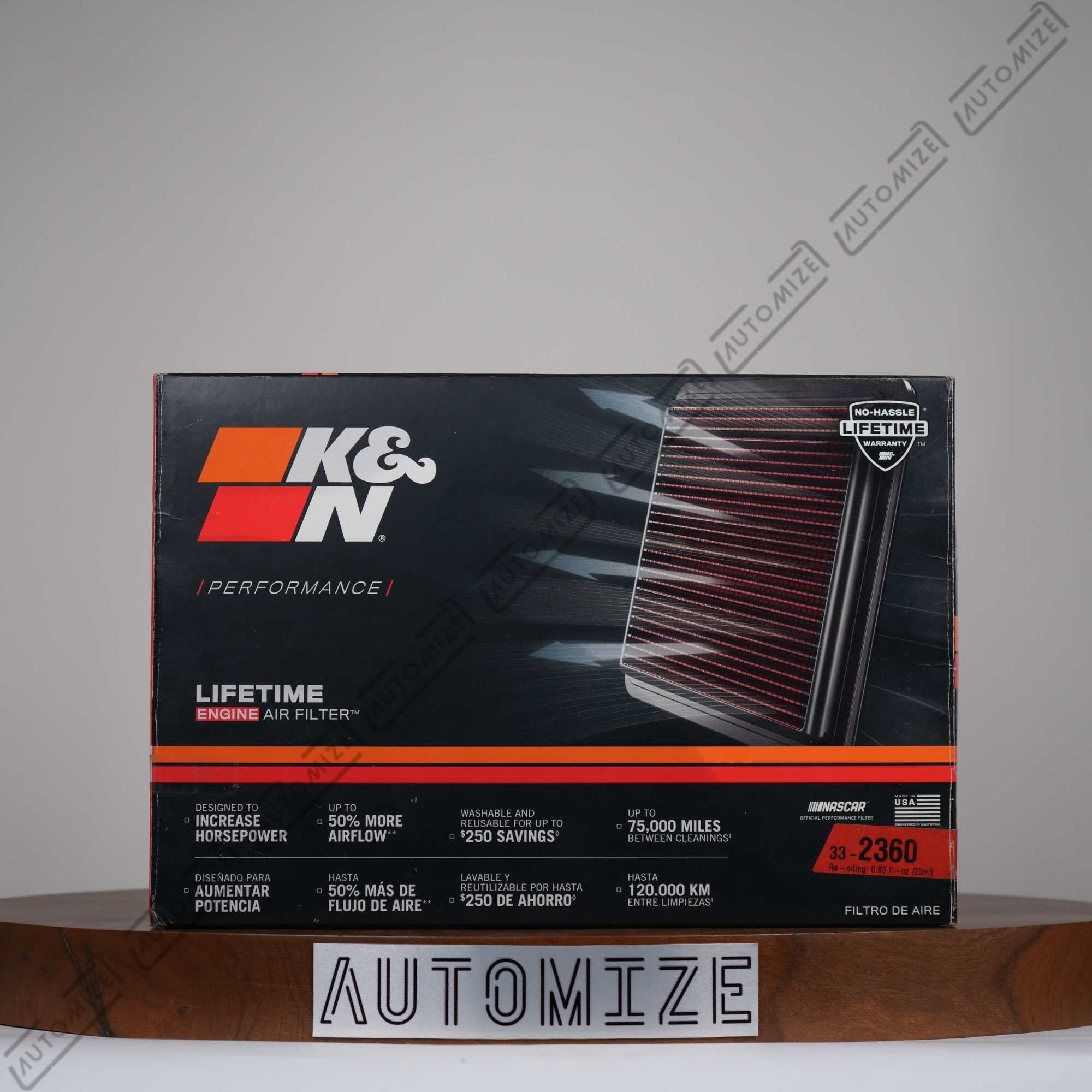 K&N Performance Lifetime Air Filter 33-2360