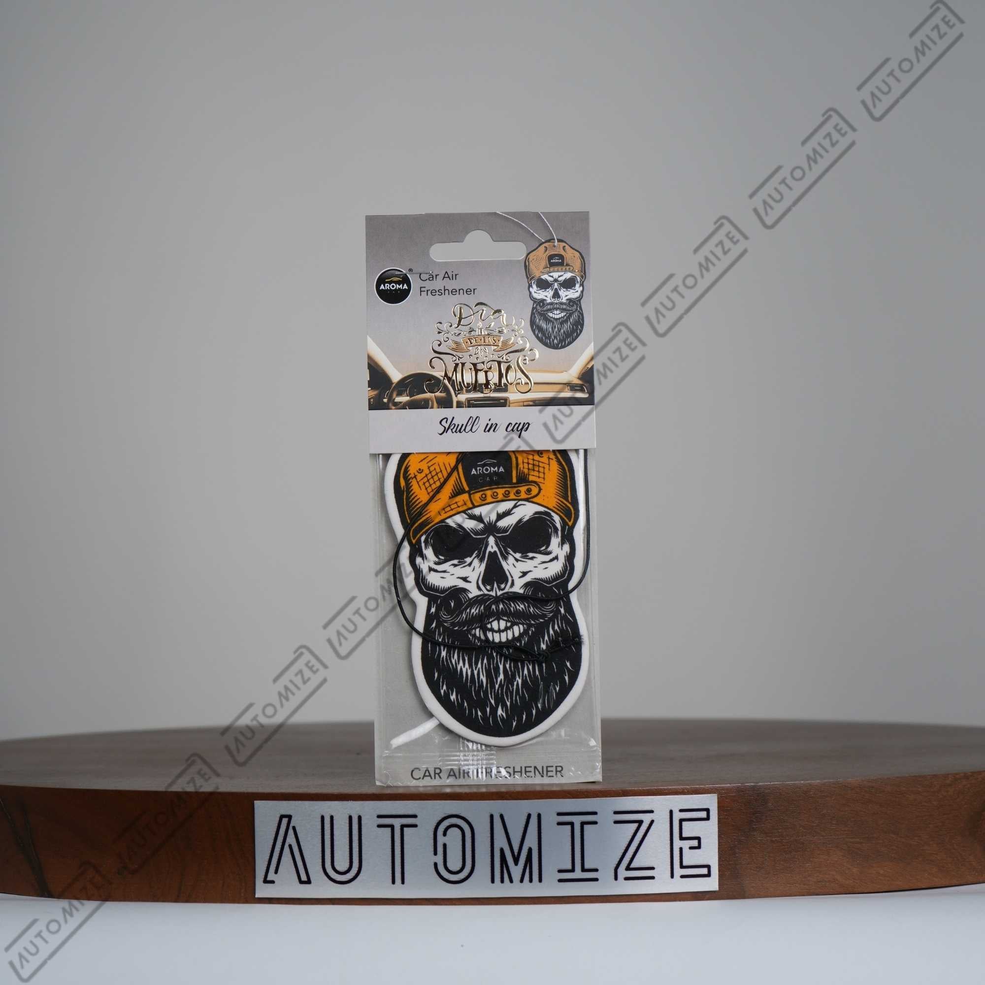 Aroma Car Air Freshener Day of The Dead - Skull in Cap