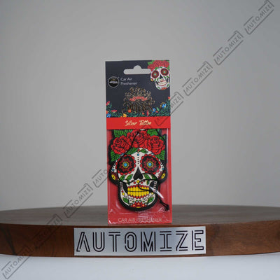Aroma Car Air Freshener Day of The Dead - Silver Tattoo