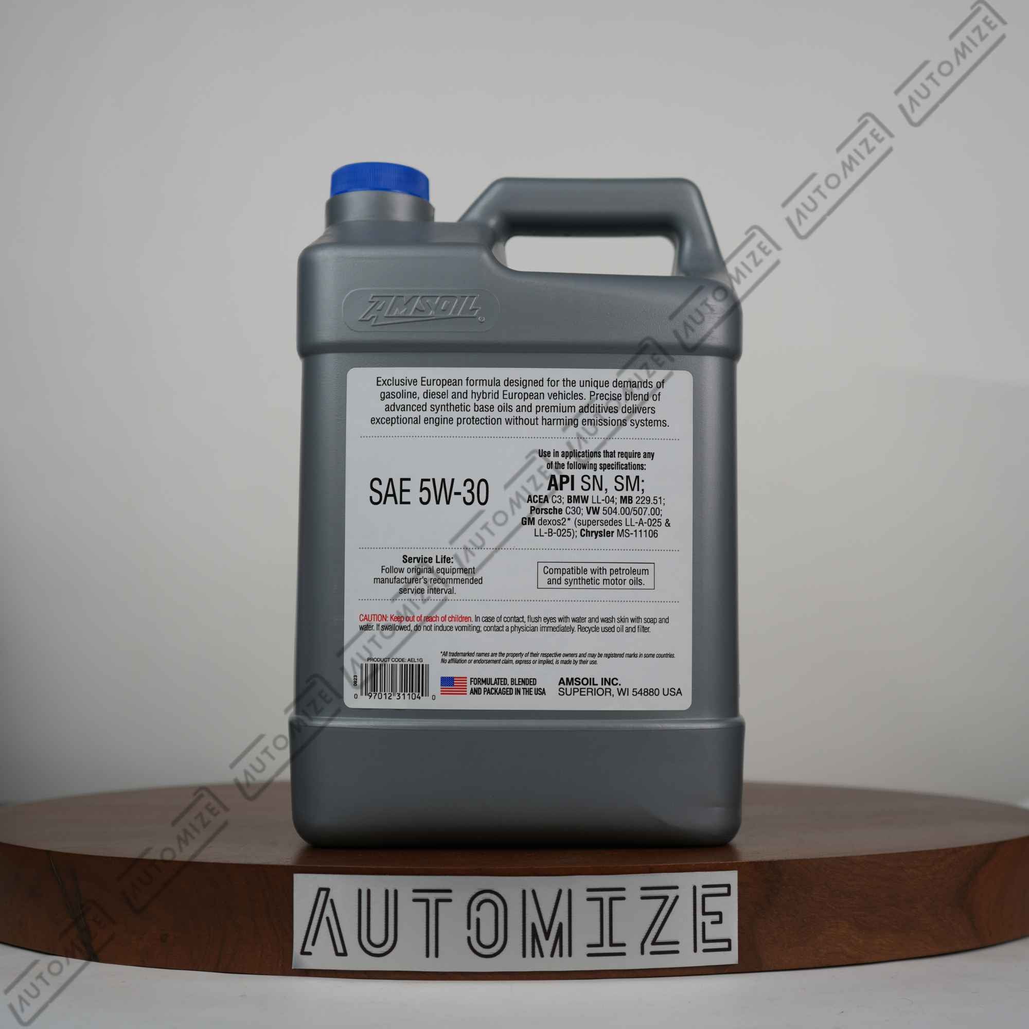 Amsoil 100% Synthetic European Motor Oil SAE 5W-30 [Blue] (3.78l)