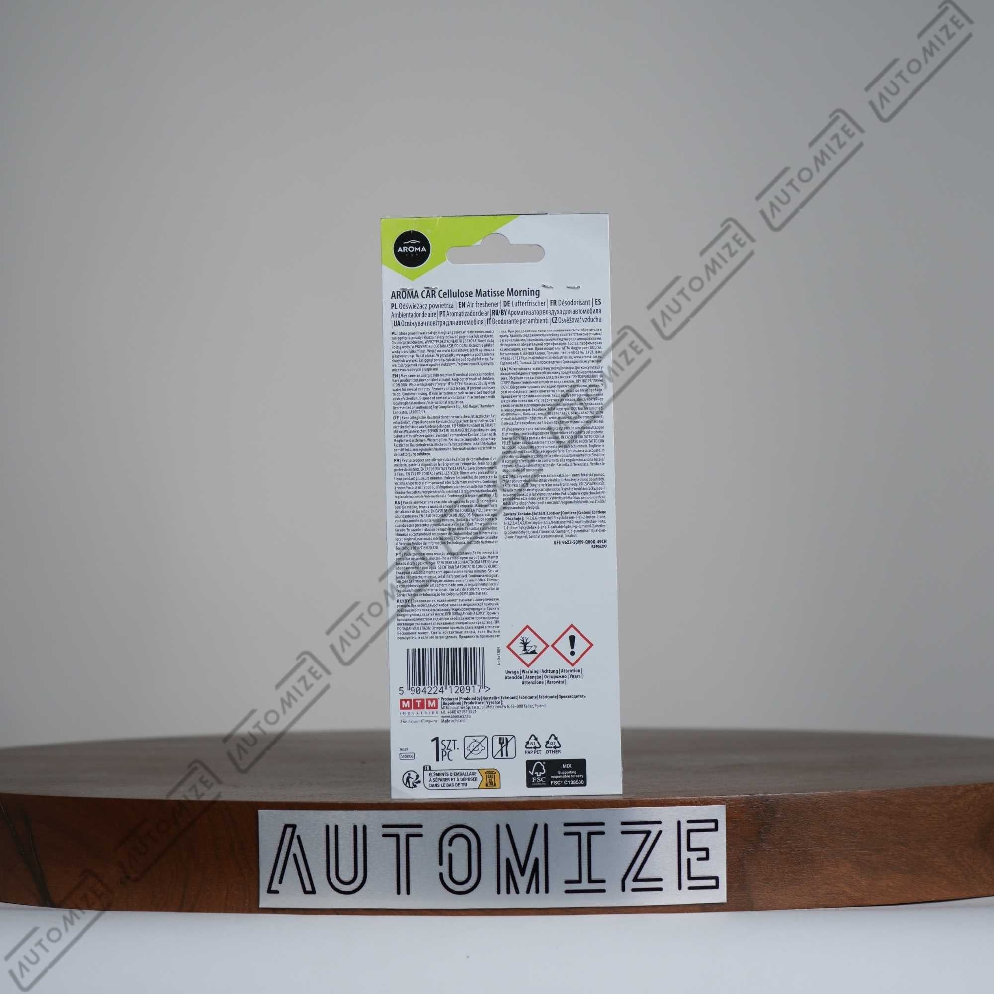 Aroma Car Air Freshener Geo - Matisse Morning