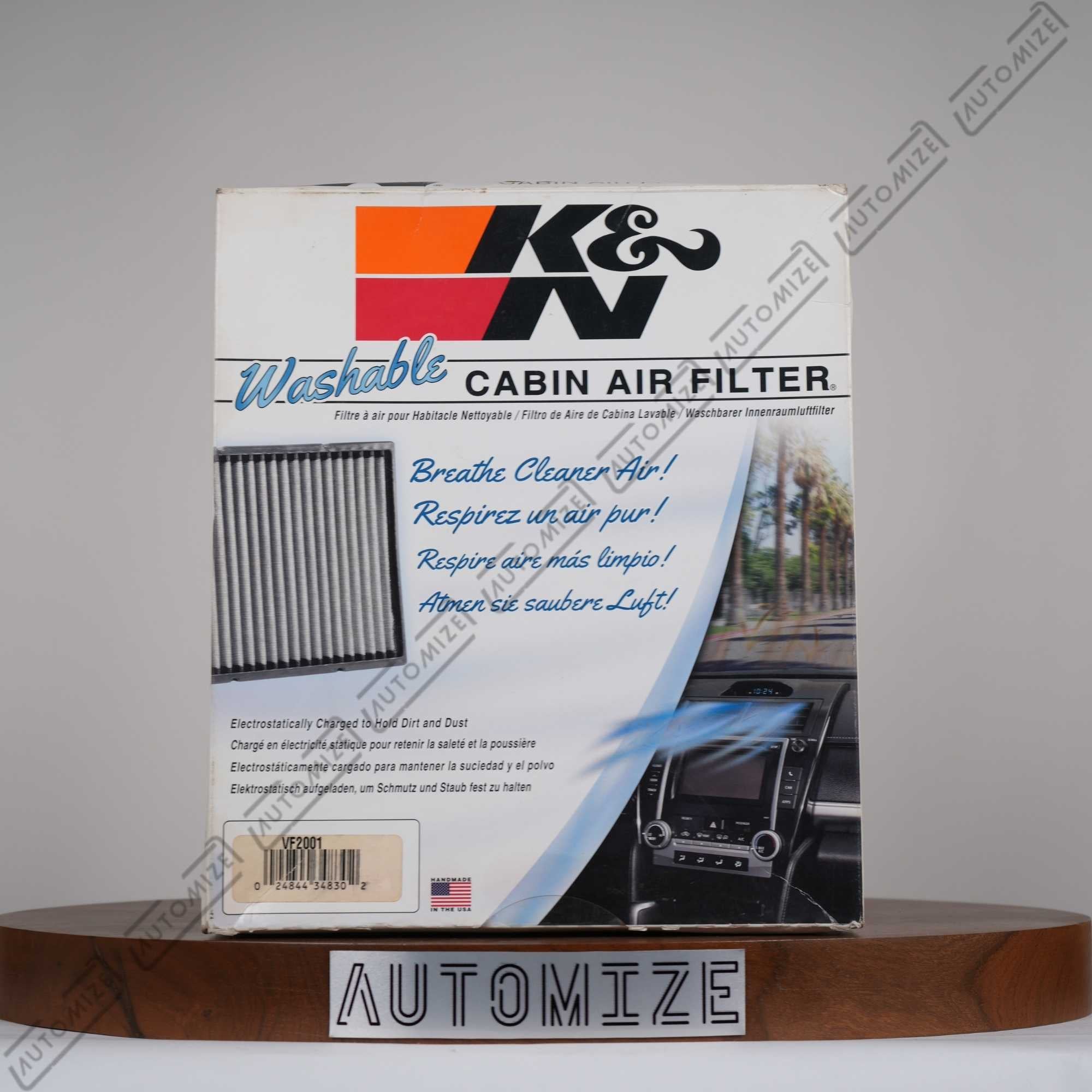 K&N Washable Cabin Air Filter VF2001