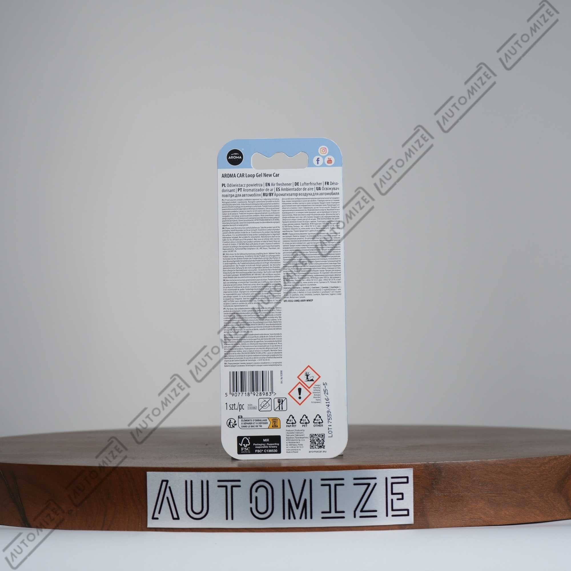 Aroma Car Air Freshener Loop - New Car