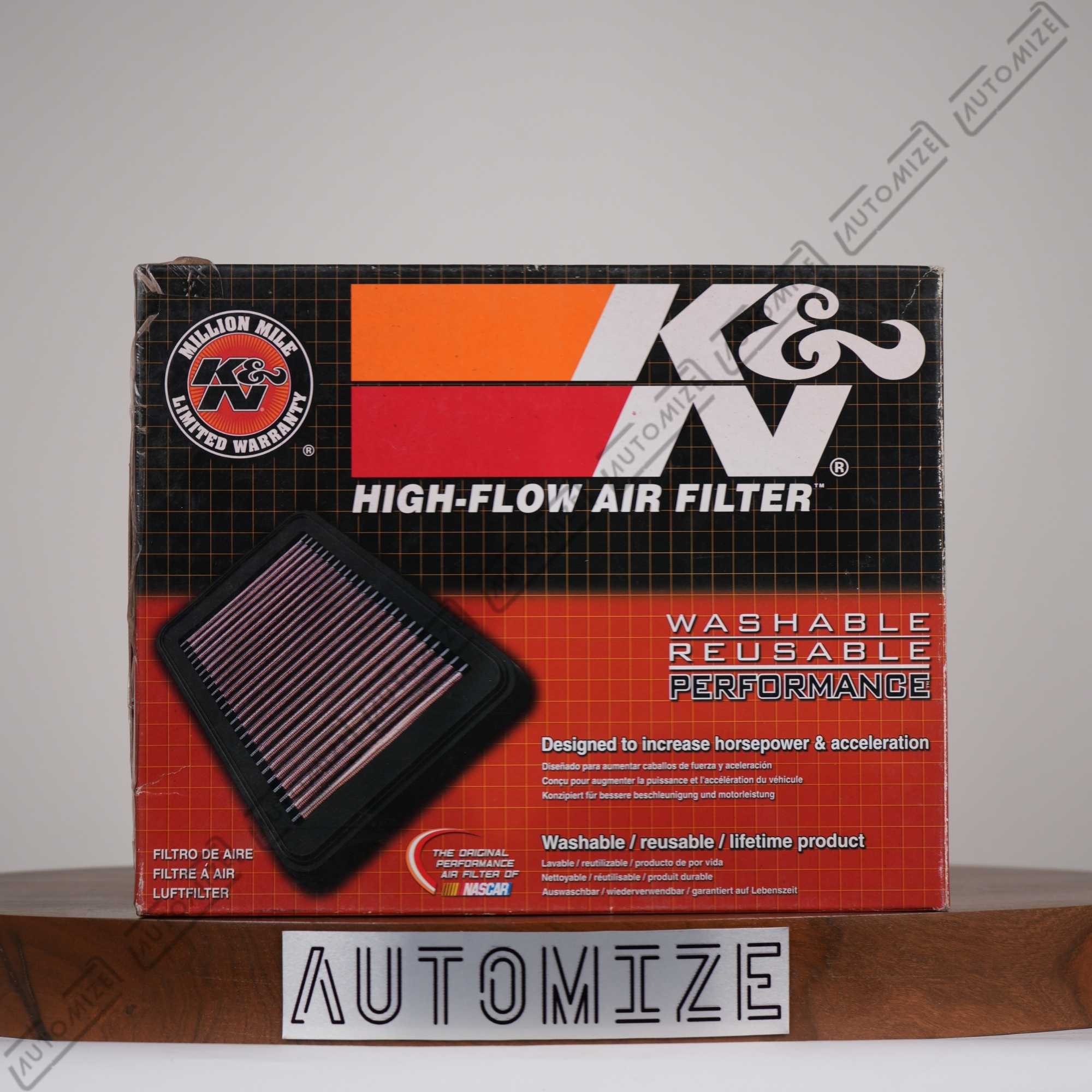 K&N High Flow Air Filter Washable and Reusable 33-2826
