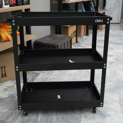 Deli All Black Metal Premium Detailing Cart