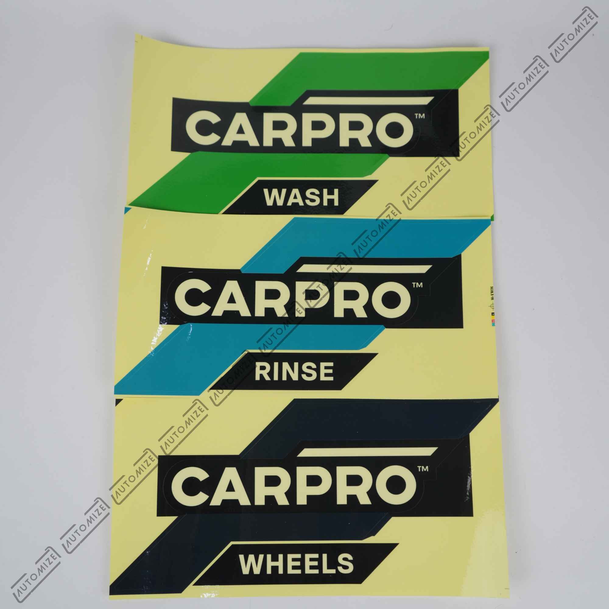 Carpro Bucket Wash Labels 3 Pcs Set