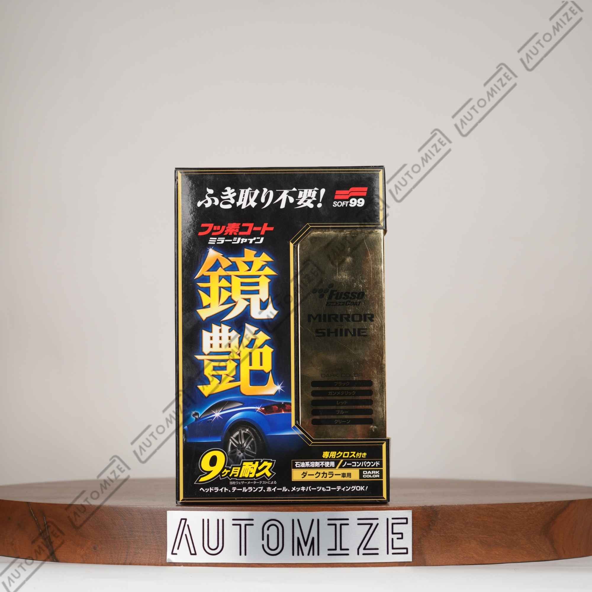 Soft99 Fusso Liquid Wax Kit for Dark Colour Cars (250ml)