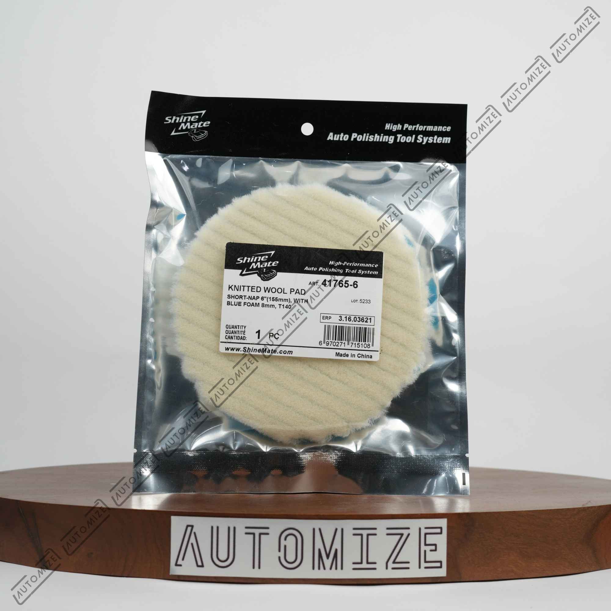Shinemate Short Nap Knitted Wool Pad W/ Foam Interface