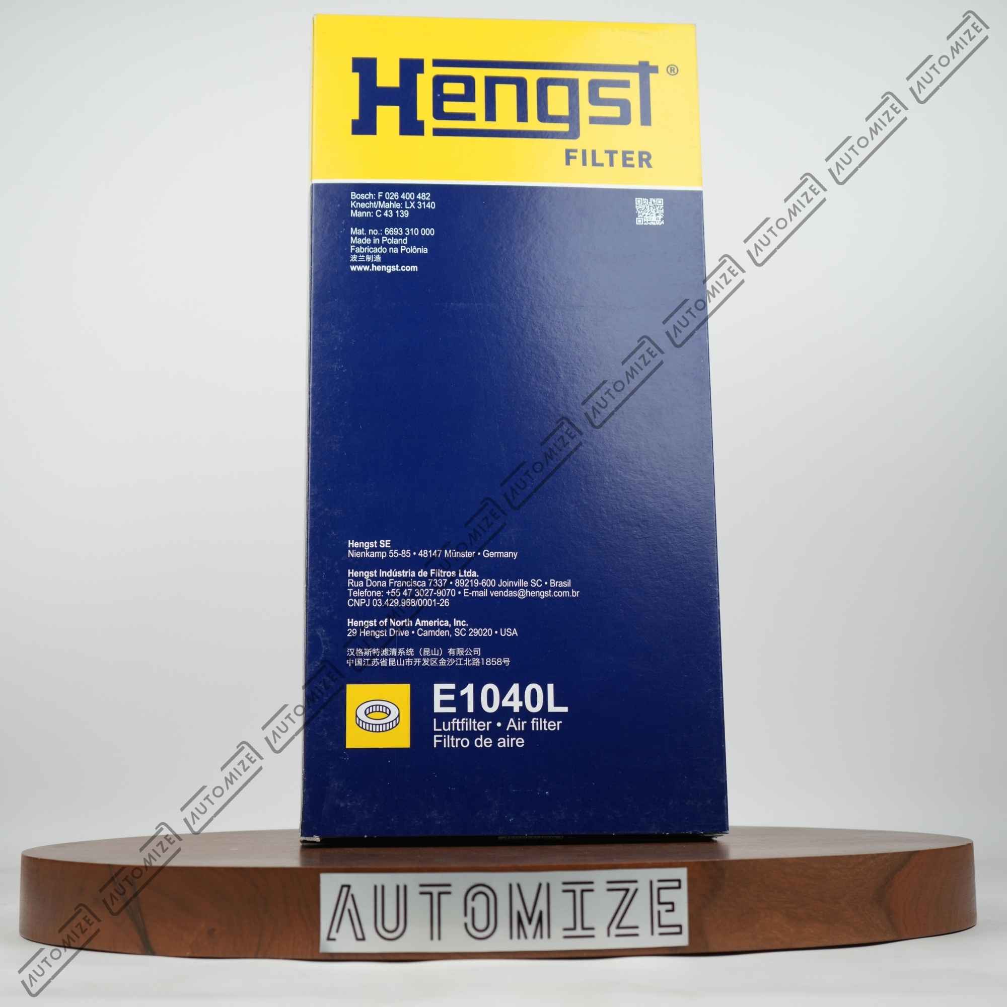 Hengst Air Filter E1040L