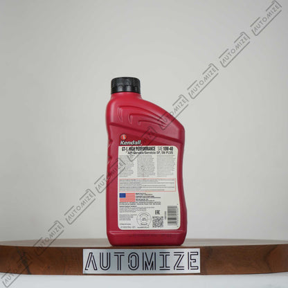 Kendall Liquitek GT-1 High Performance Motor Oil Synthetic Blend SAE 10W-40