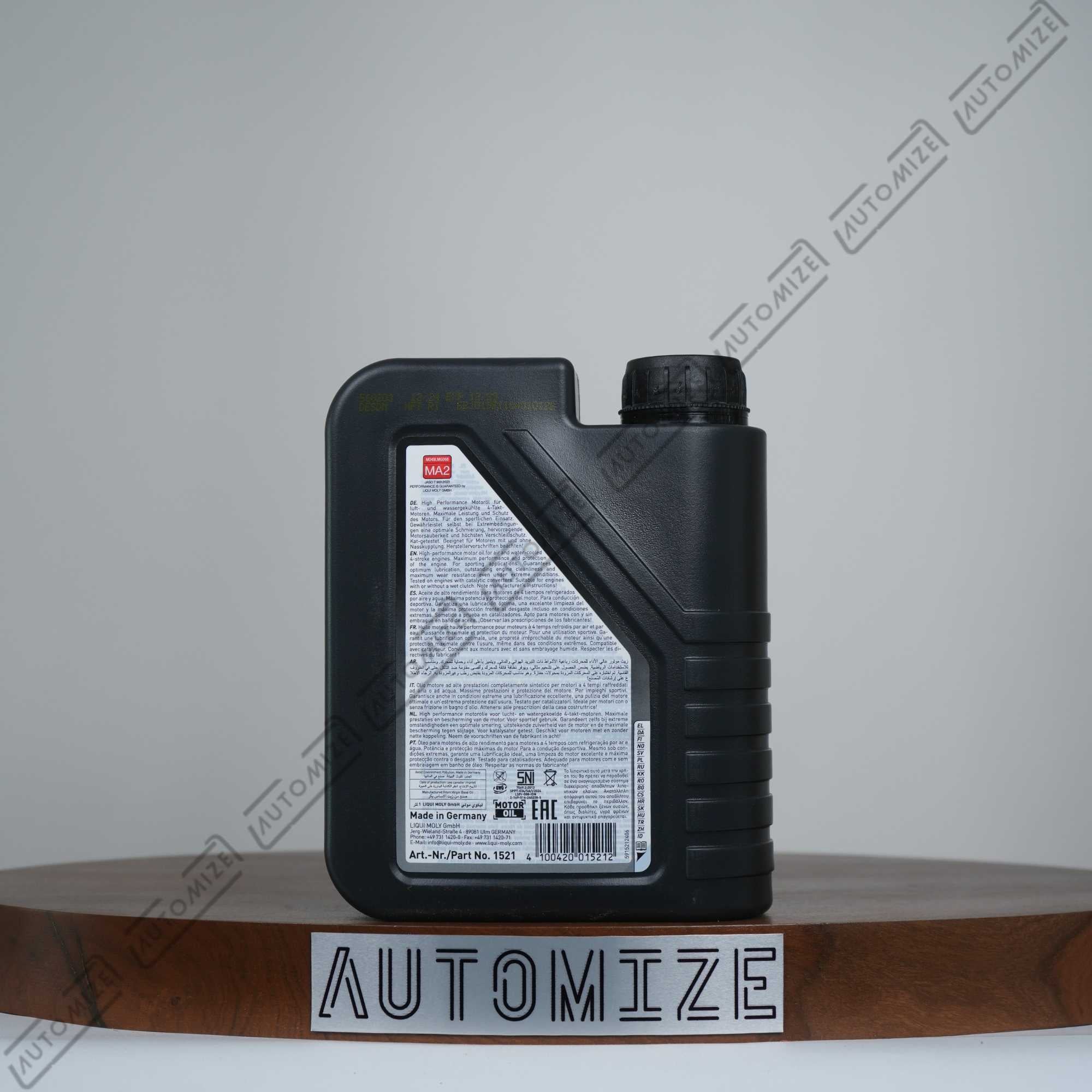 Liqui Moly Motorbike 4T 10W-40 Street API SP: JASO MA2 [1521] (1l) - Automize.pk