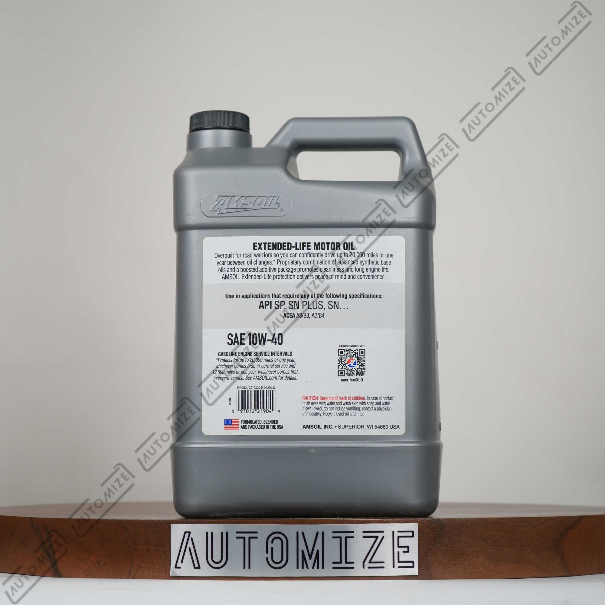 Amsoil 100% Synthetic Extended Life Motor Oil SAE 10W-40