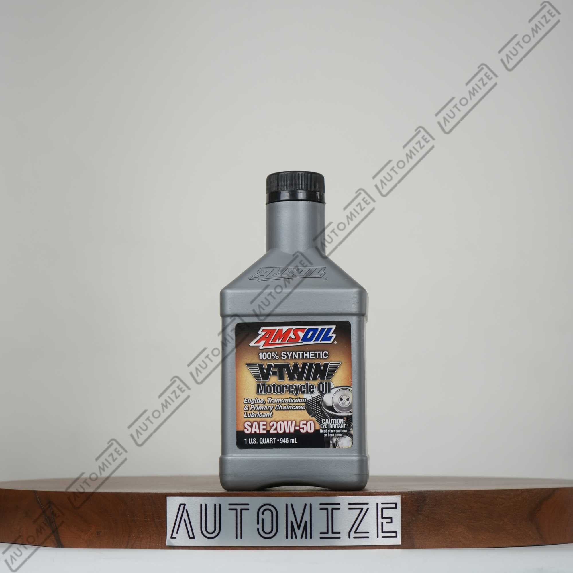 Amsoil 100% Synthetic V-Twin Motorcycle Oil SAE 20W-50 for Harley Davidson (946ml)