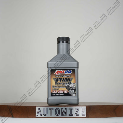 Amsoil 100% Synthetic V-Twin Motorcycle Oil SAE 20W-50 for Harley Davidson (946ml)