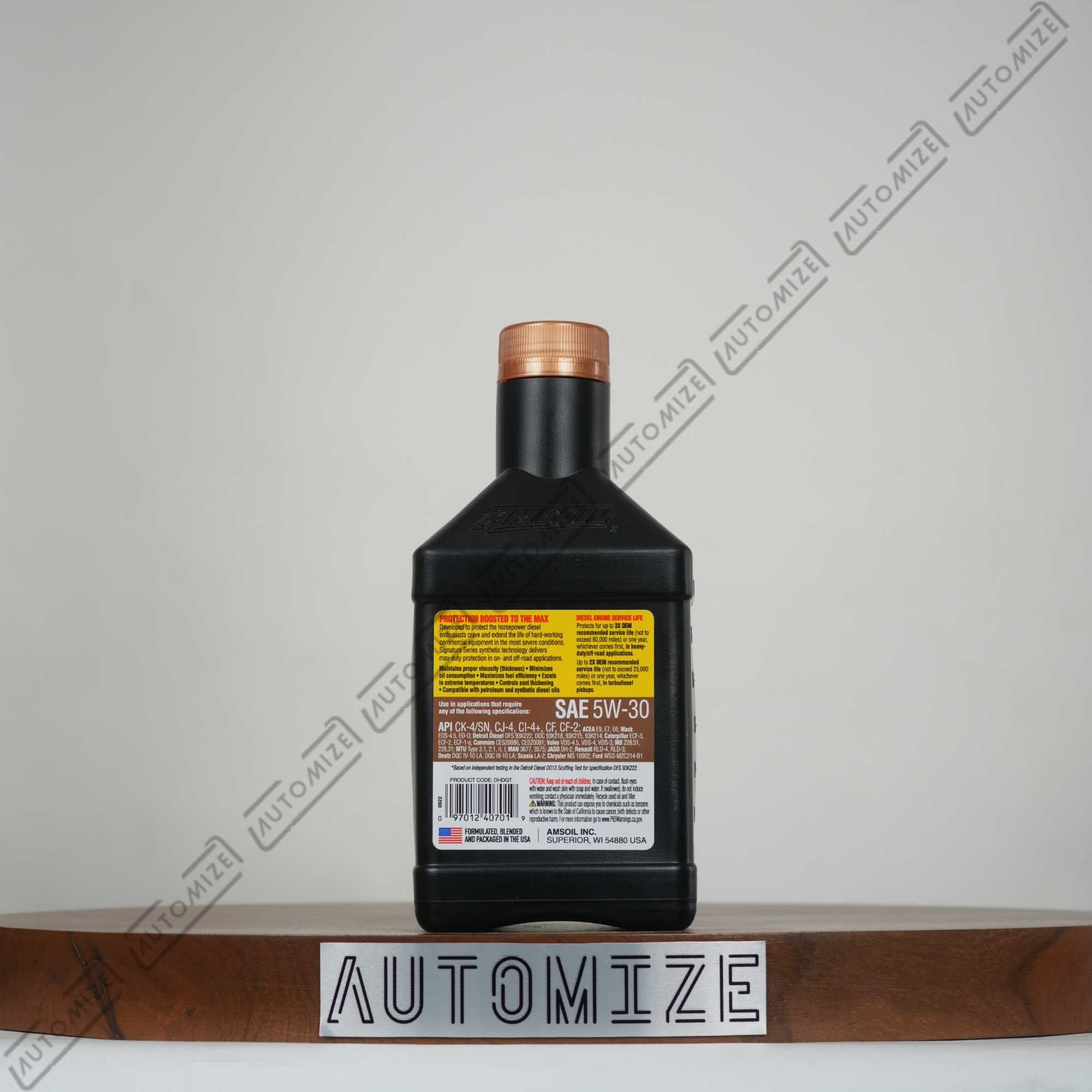Amsoil 100% Synthetic Diesel Oil Max Duty Protection SAE 5W-30 Signature Series