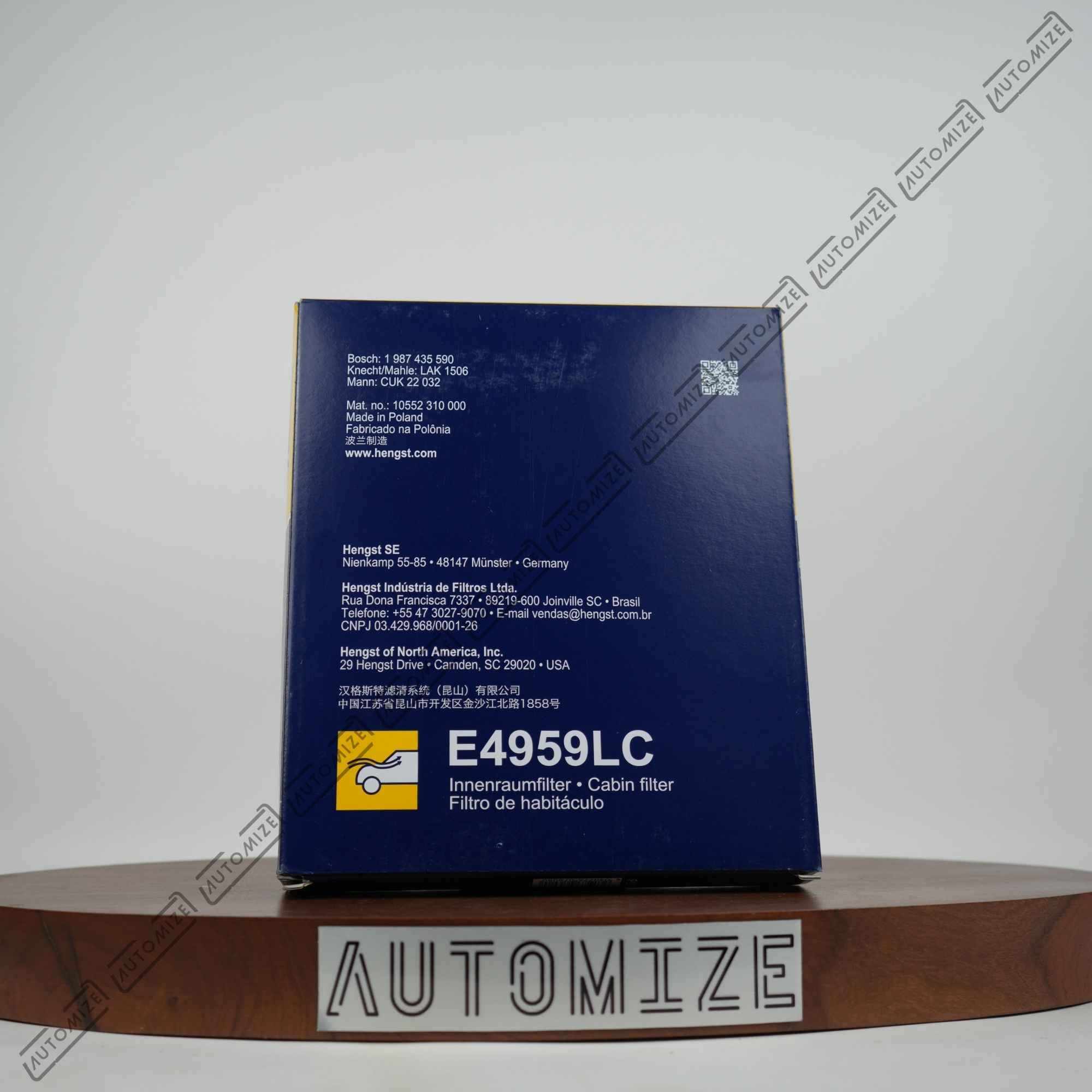 Hengst Cabin Filter E4959LC