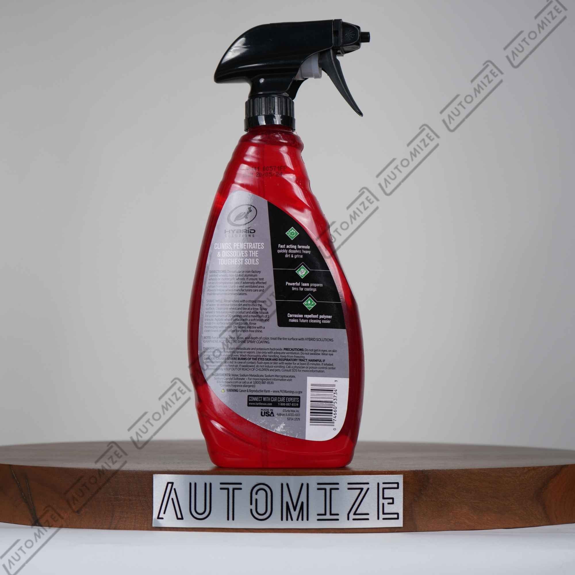 Turtle Wax Hybrid Solutions Hyper Foam Wheel Cleaner and Tire Prep (680ml)