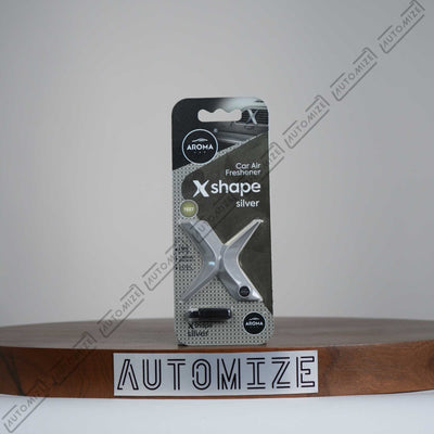 Aroma Car Air Freshener X Shape - Silver