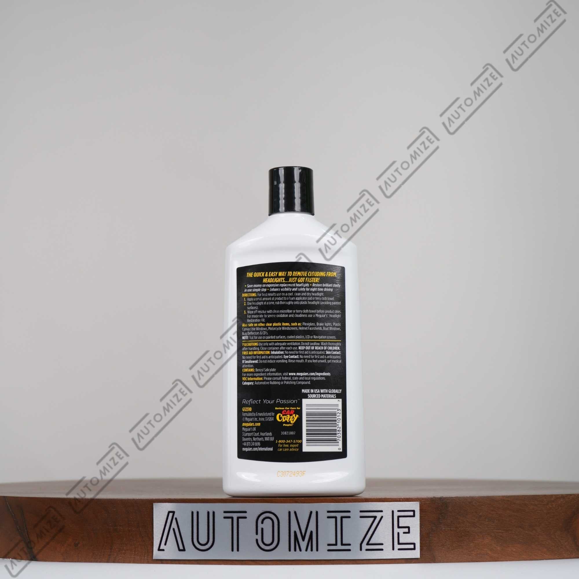 Order Online Meguiar's PlastX Clear Plastic Cleaner and Polish (295ml) | Automize.pk