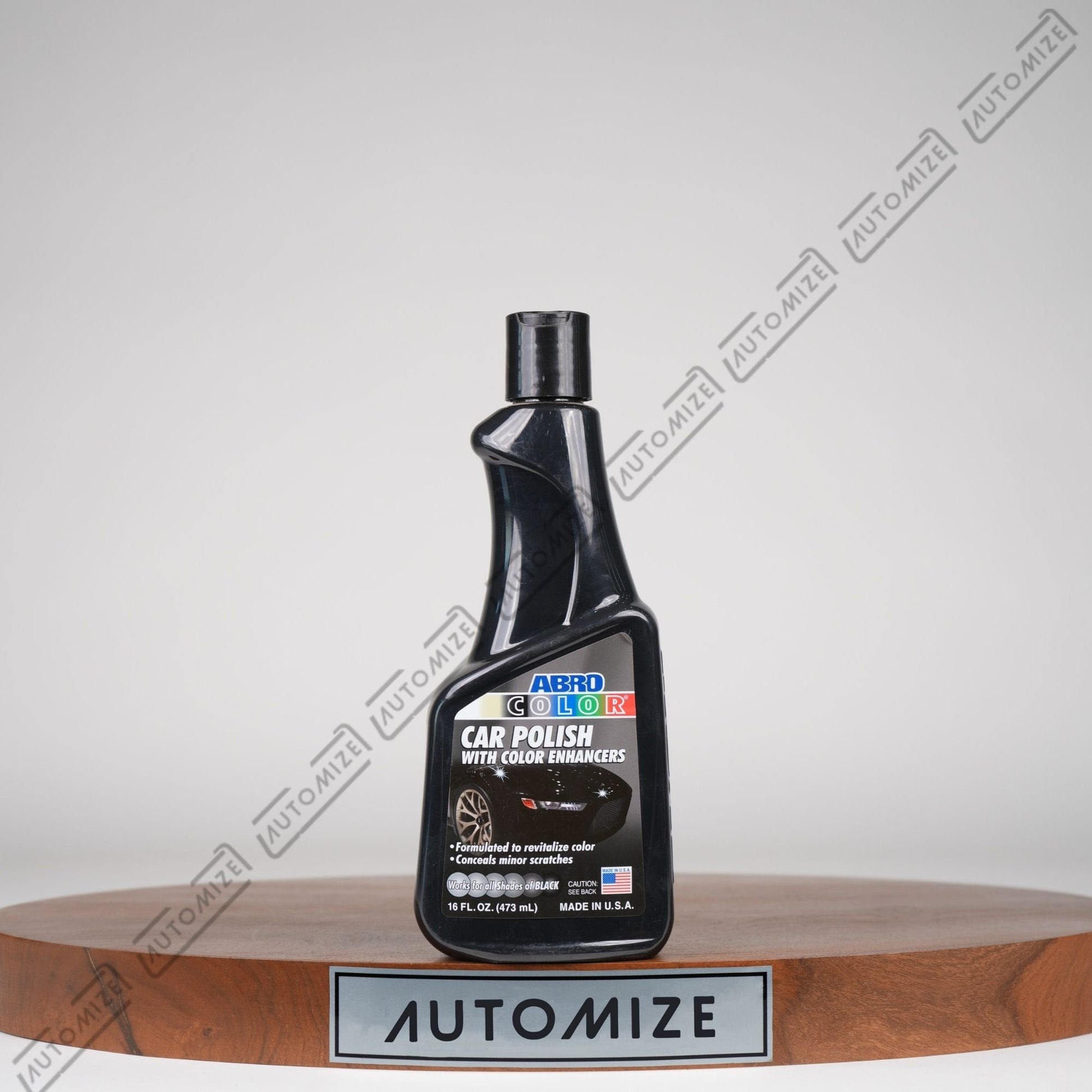 ABRO Color Car Polish with Color Enhancers - Black (473ml) - Automize