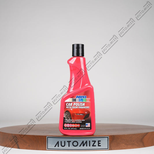 ABRO Color Car Polish with Color Enhancers - Red (473ml) - Automize